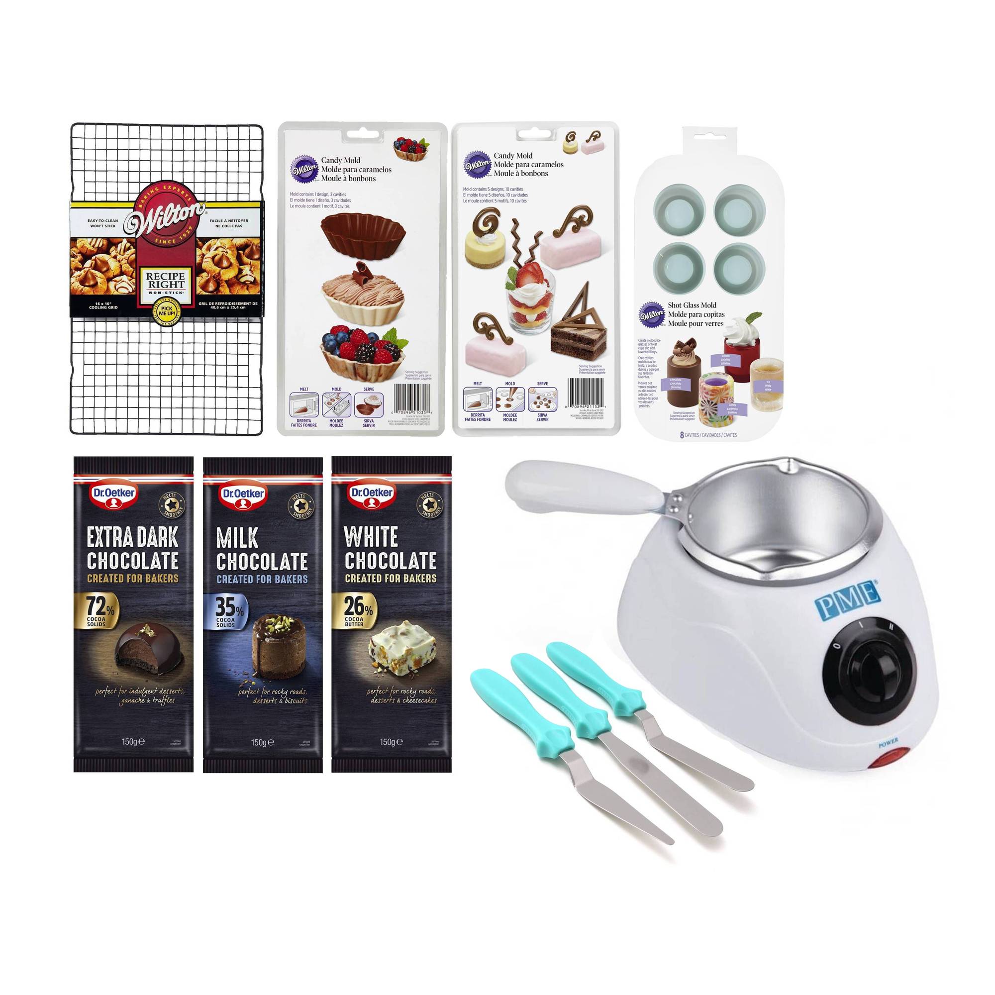 PME Electric Chocolate Melting Pot with 3 Pots Included