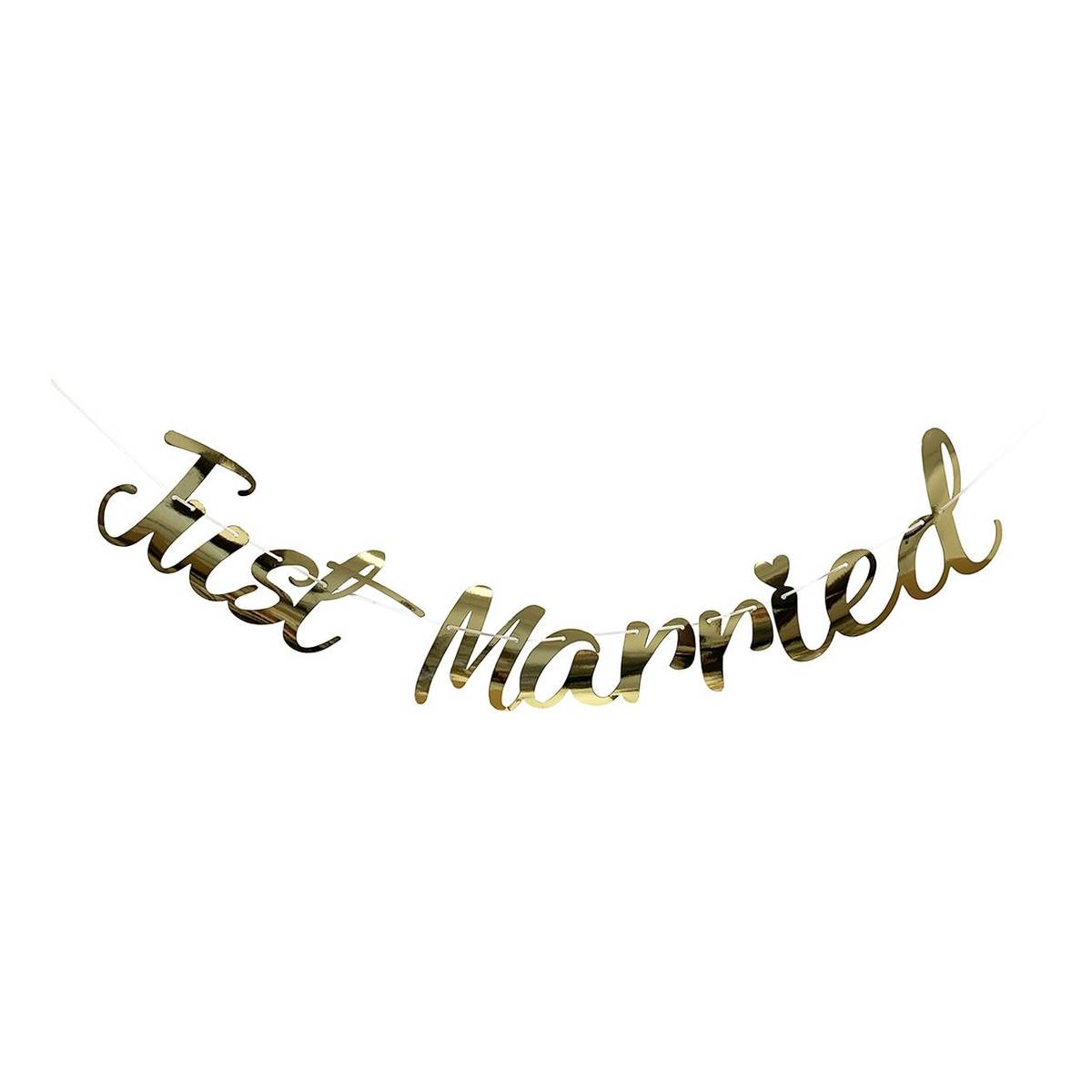 Gold Just Married Bunting 2m | Hobbycraft