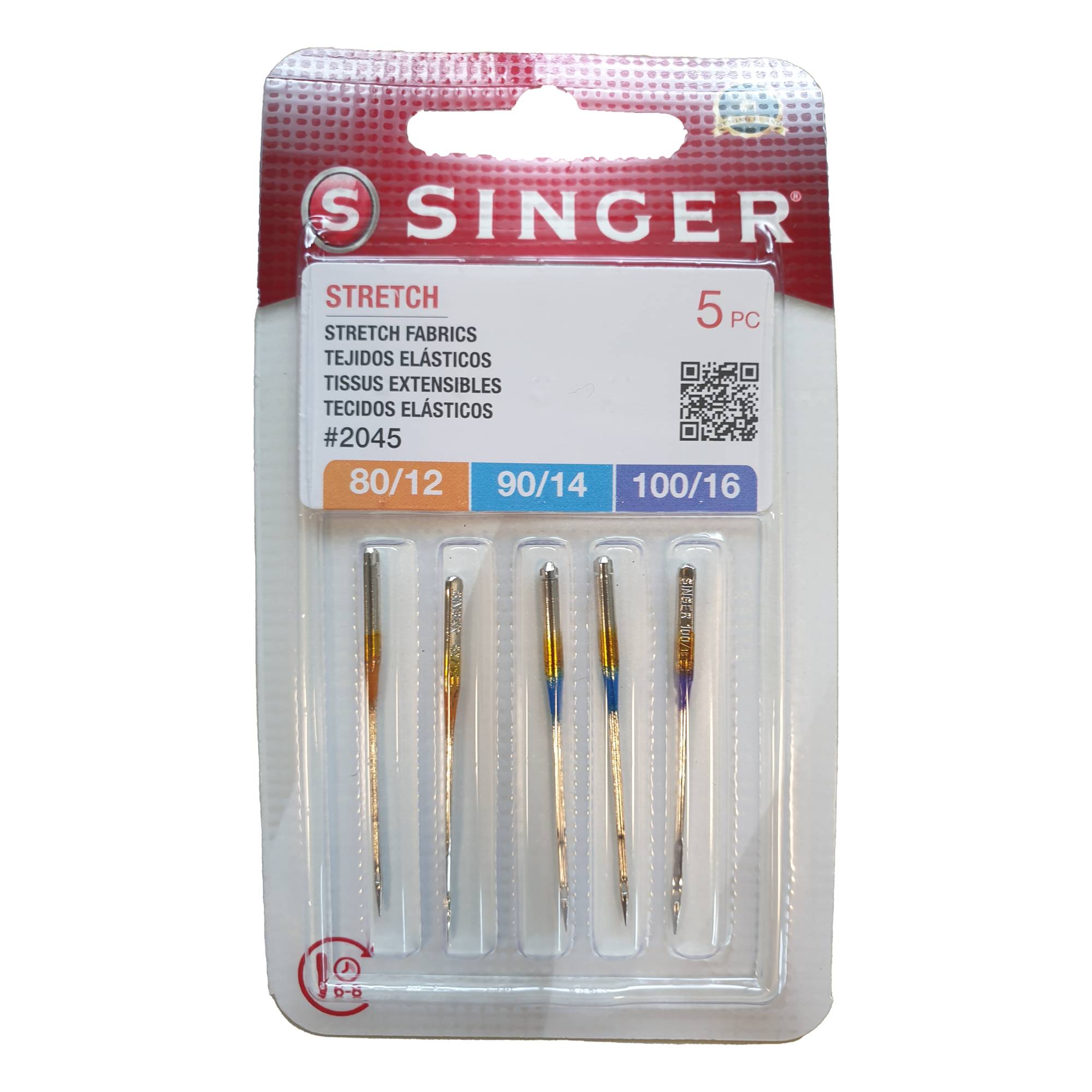 SINGER Regular Ball Point Sewing Machine Needles, Size 90/14 - 4 Count 