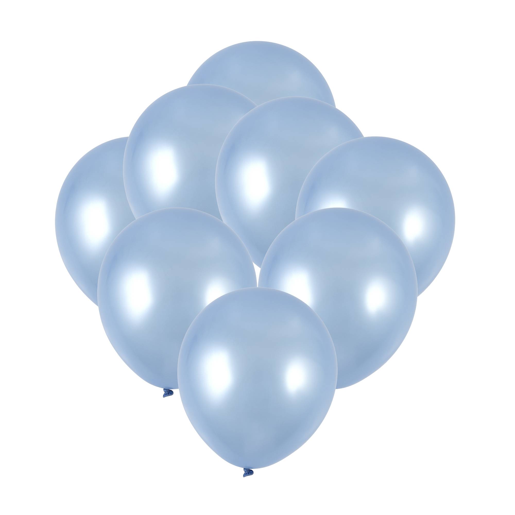 Blue Pearlised Latex Balloons 8 Pack | Hobbycraft