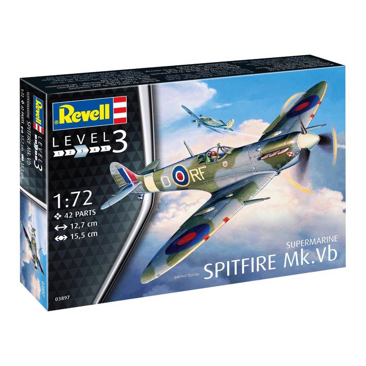 Revell Supermarine Spitfire Mk.Vb Model Plane Kit 1:72 | Hobbycraft