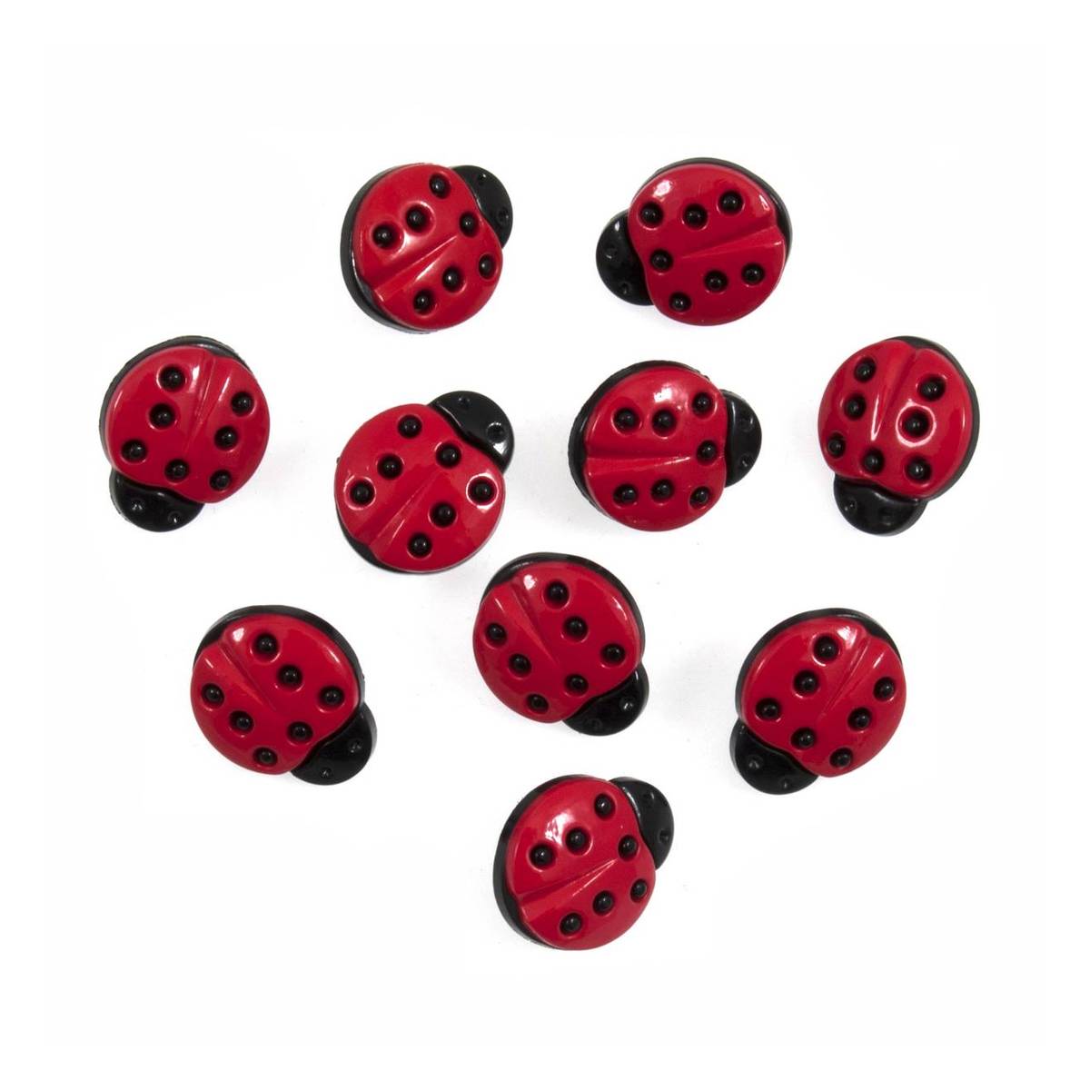 Trimits Red Ladybird Novelty Buttons 7 Pieces