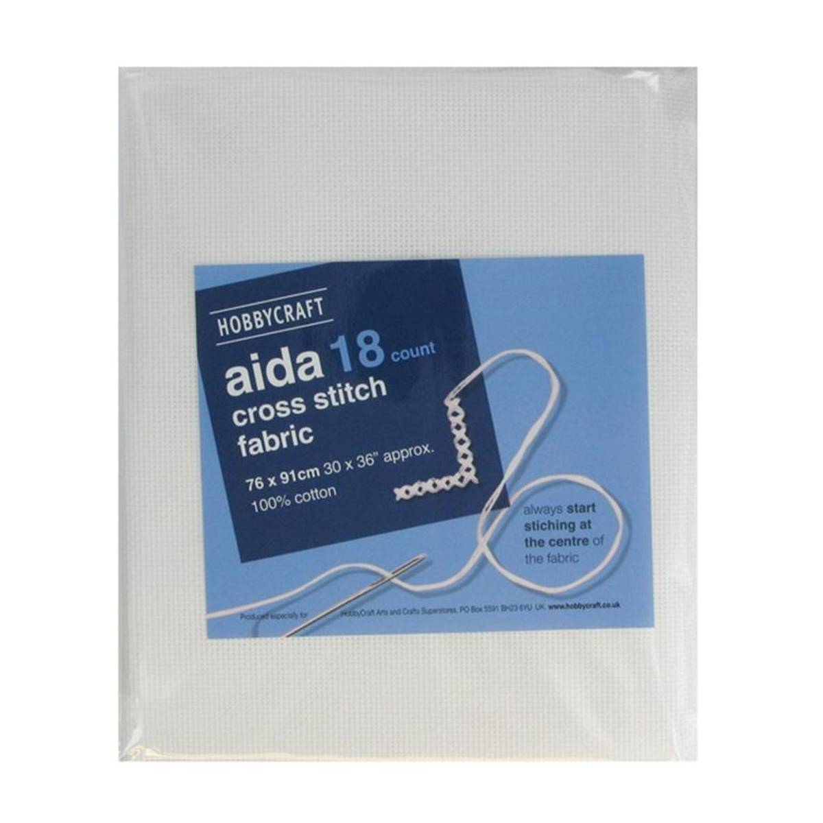 Essentials By Leisure Arts Aida Cloth, 18 count, 15 x 18, Antique White  cross stitch fabric for embroidery, cross stitch, machine embroidery and