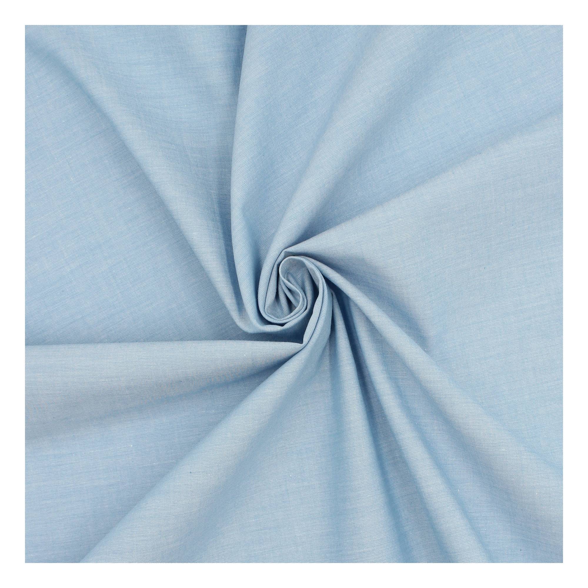 Blue Chambray Cotton Fabric by the Metre | Hobbycraft