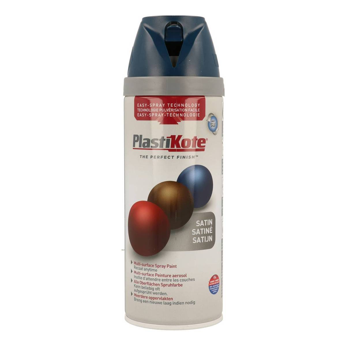 Plastikote Metal Paint & Primer Spray Paint 400ml Black Matt