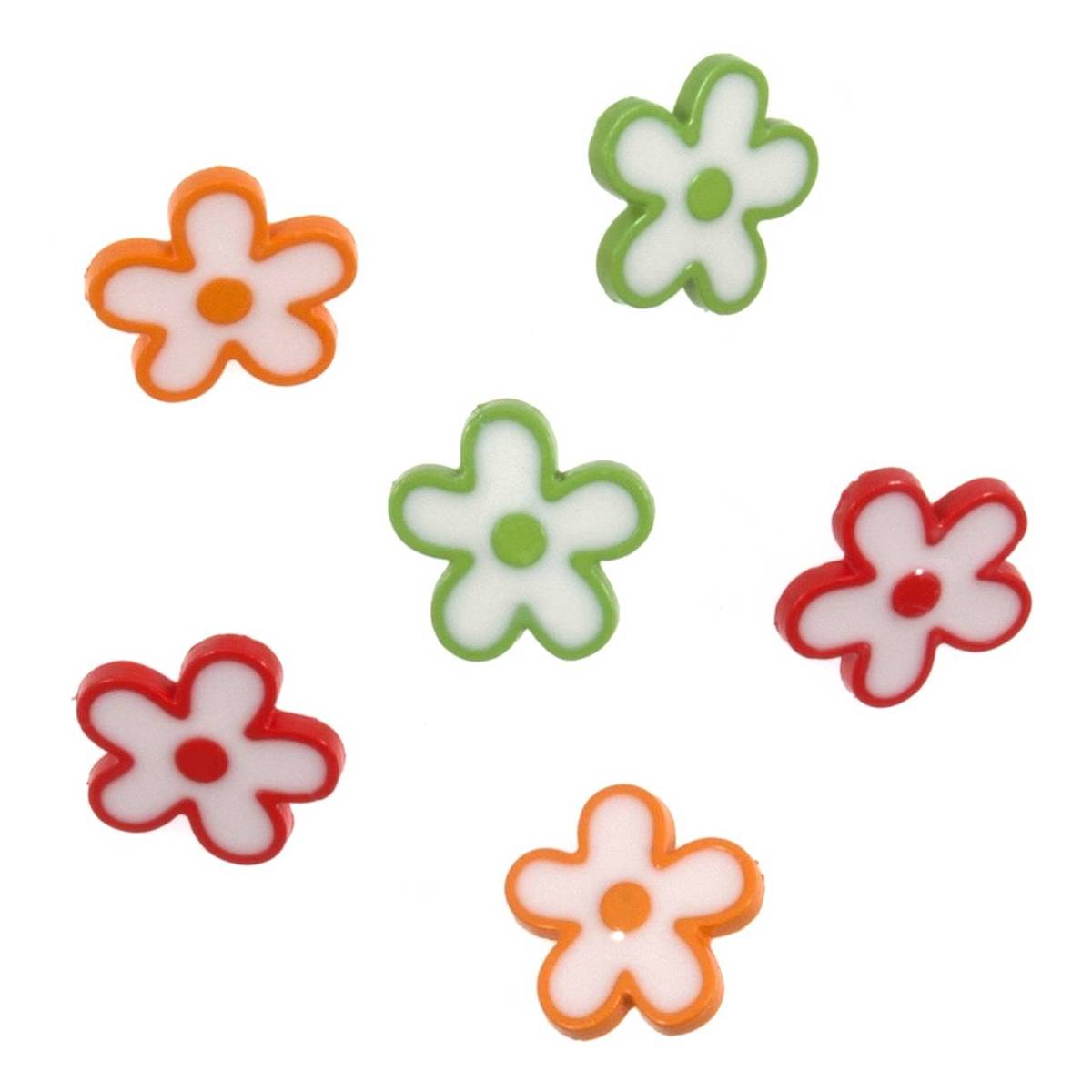 Trimits White Flower Craft Buttons 6 Pieces | Hobbycraft