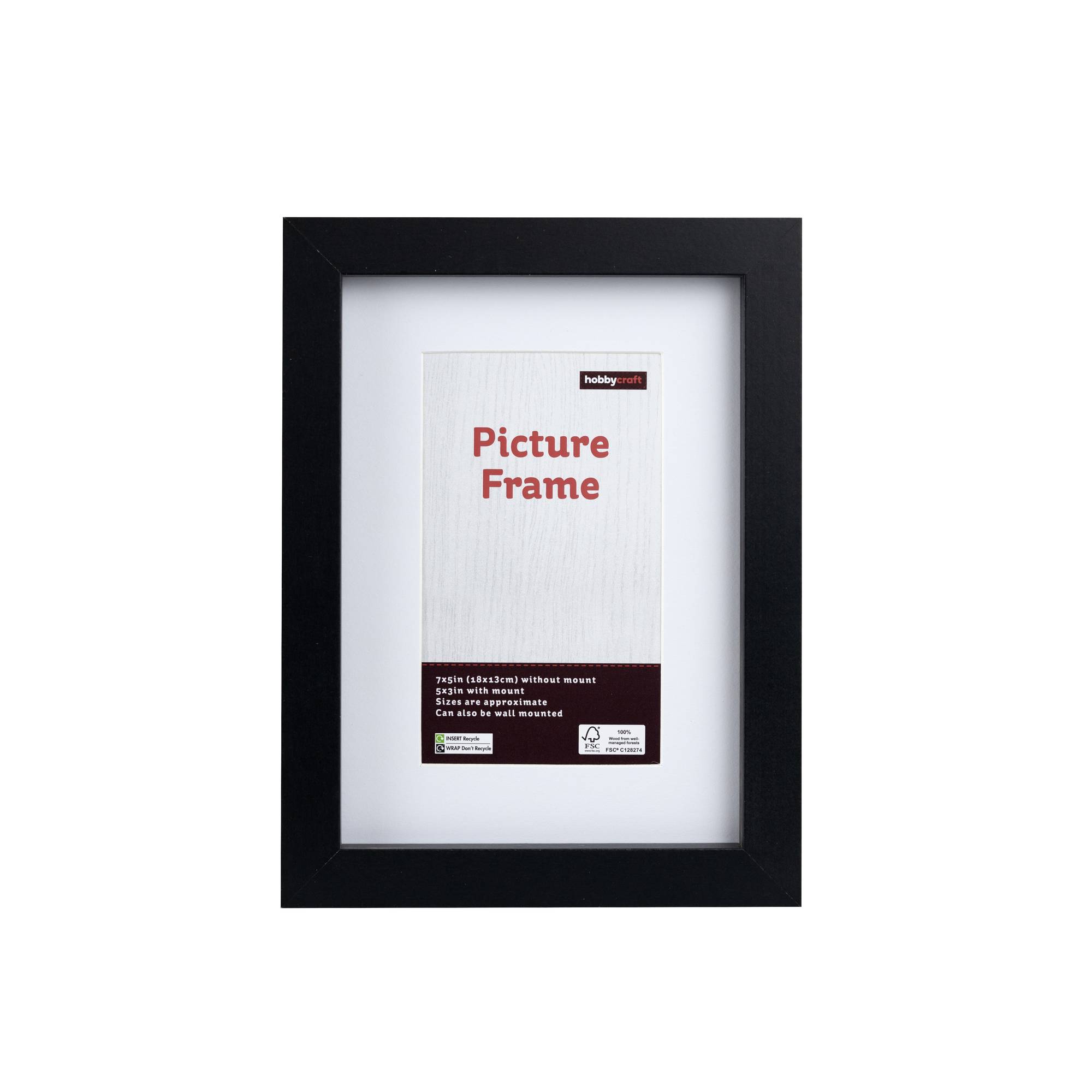 Black Picture Frame 18cm x 13cm | Hobbycraft