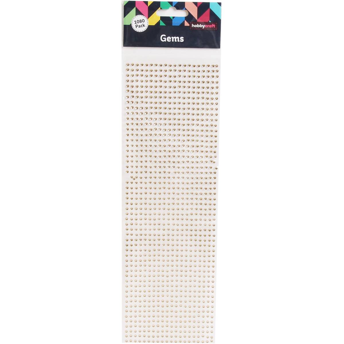 Gold Adhesive Gems 3mm 1080 Pack image number 3
