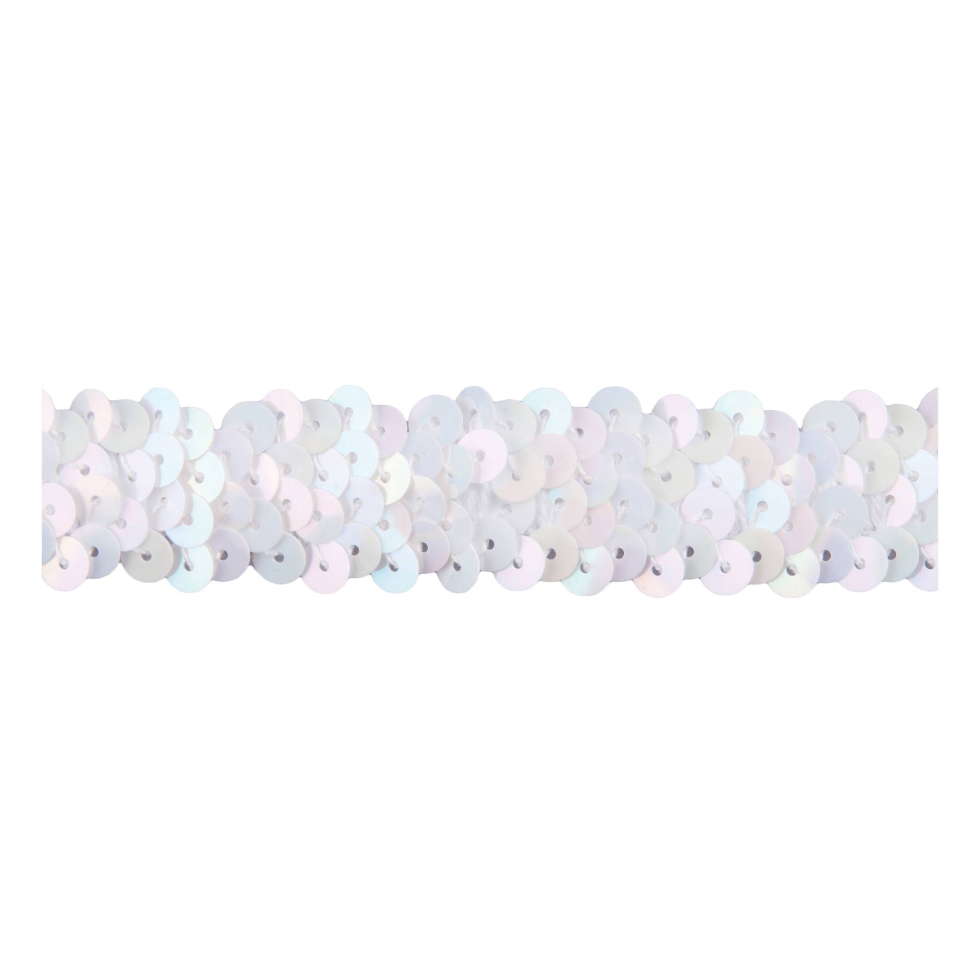 Pearl 20mm Sequin Stretch Trim by the Metre