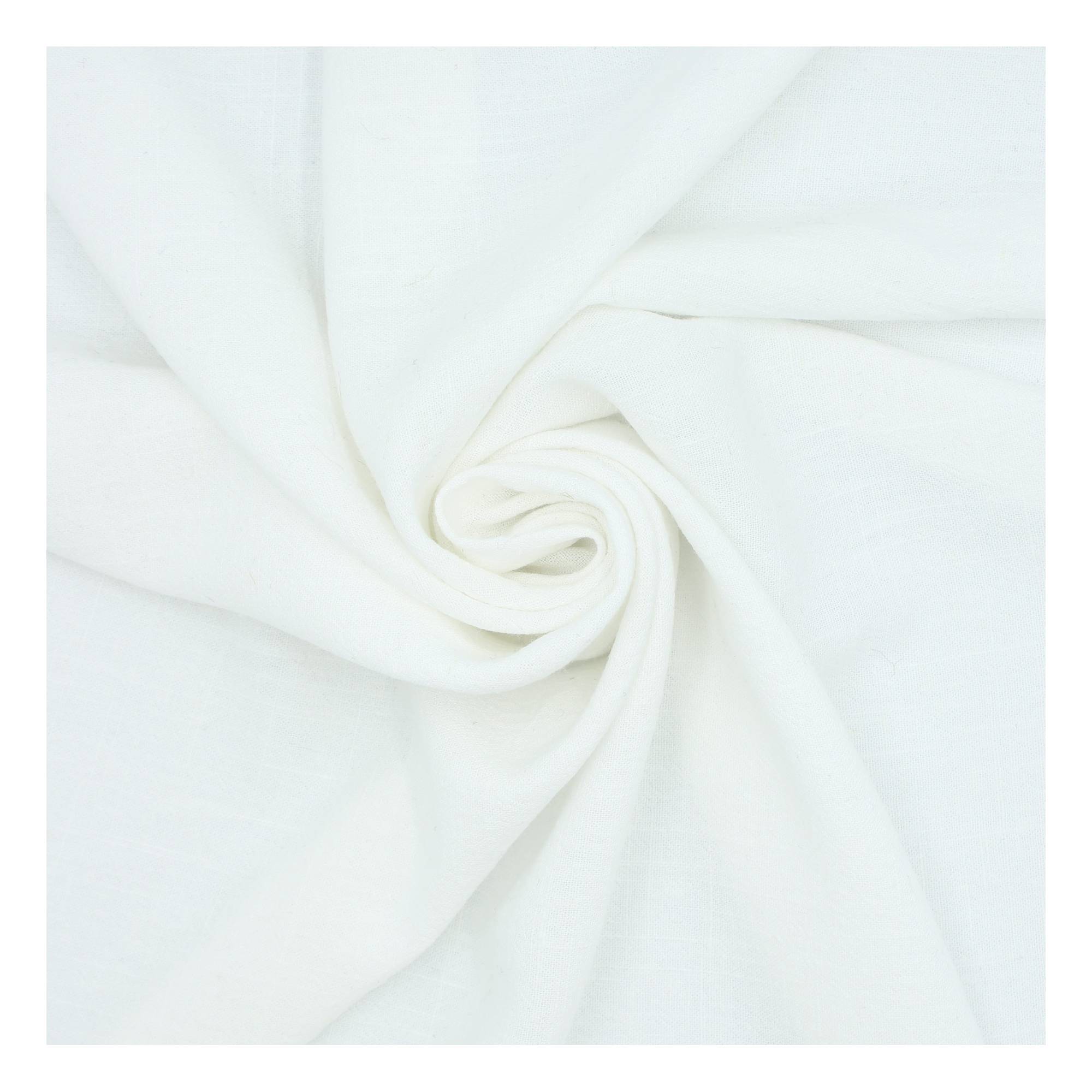 White Linen Blend Fabric by the Metre | Hobbycraft