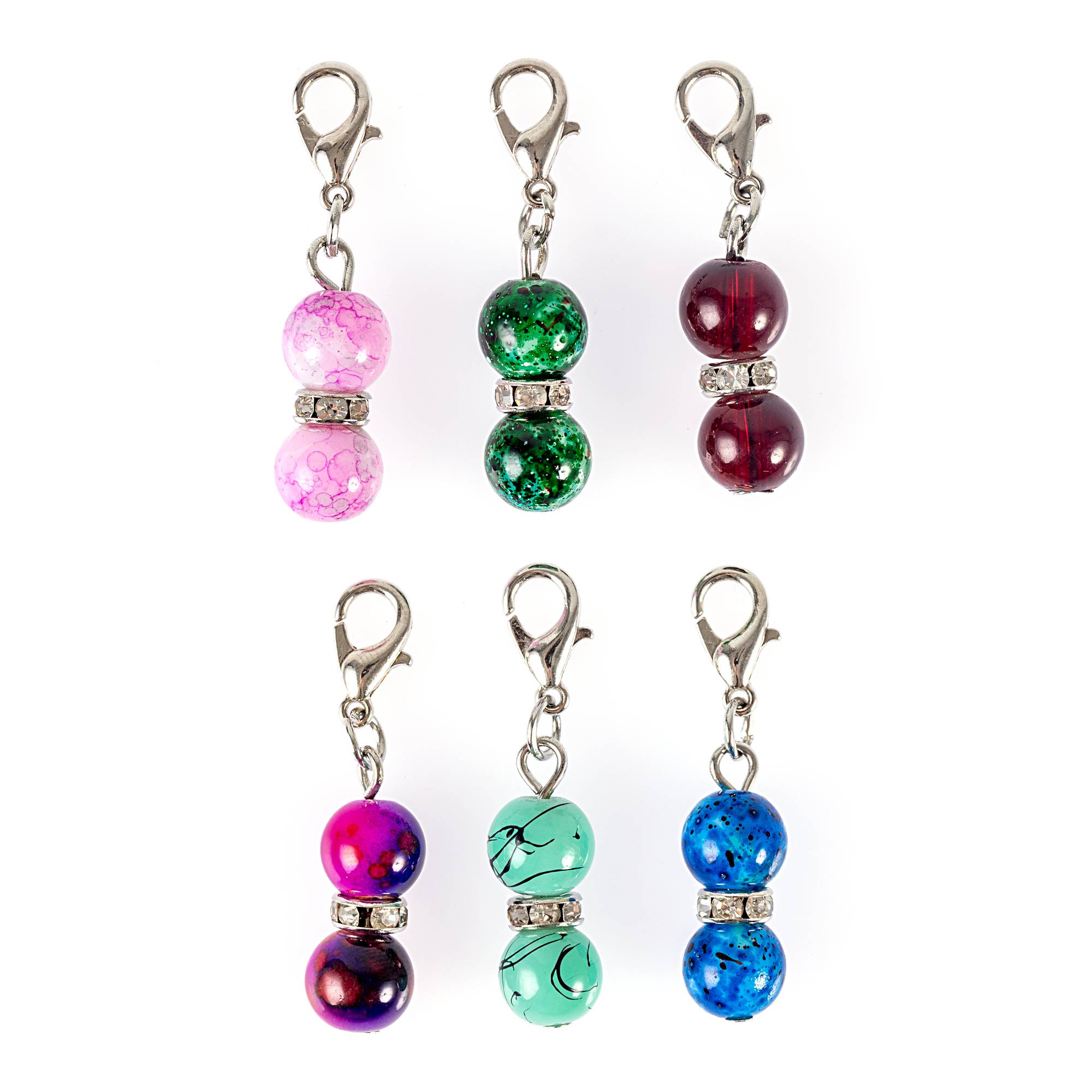 Round Bead Stitch Marker Charms 6 Pack | Hobbycraft