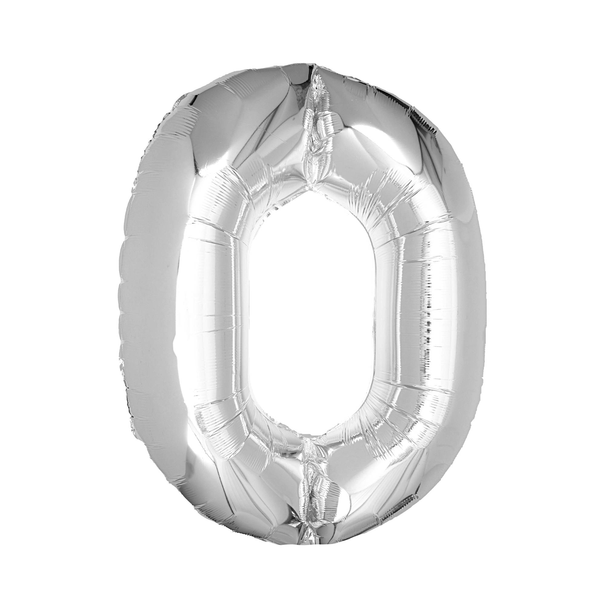 Extra Large Silver Foil Number 0 Balloon | Hobbycraft