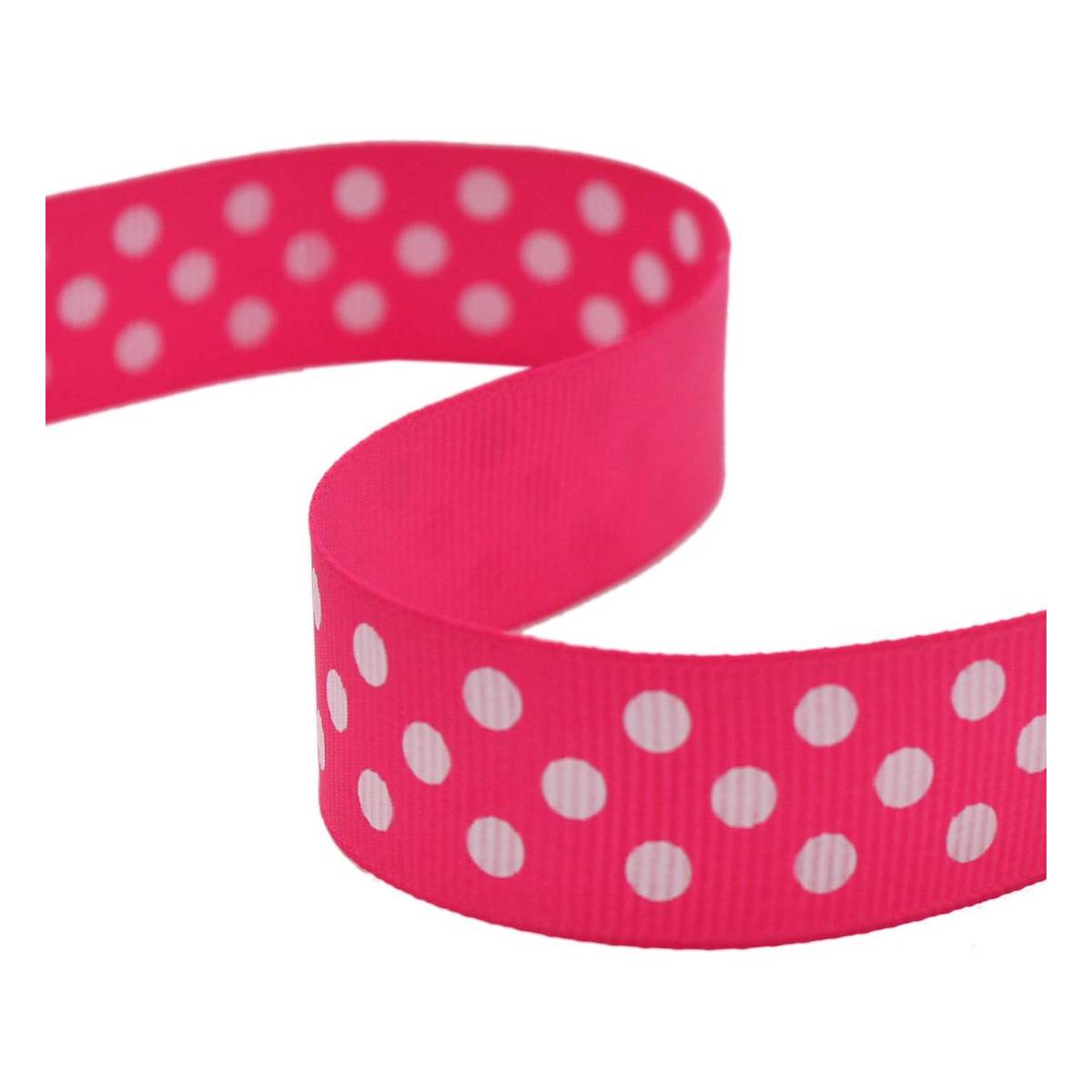 hot-pink-spots-grosgrain-ribbon-19mm-x-4m-hobbycraft