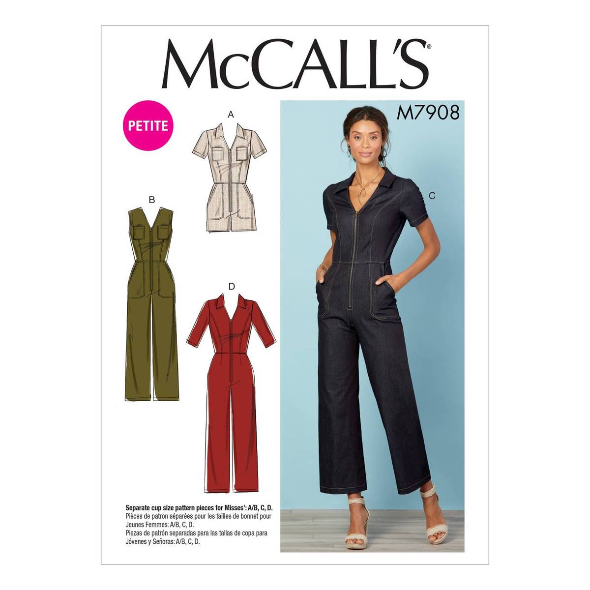 McCall's Petite Jumpsuit Sewing Pattern M7908 (14-22) | Hobbycraft