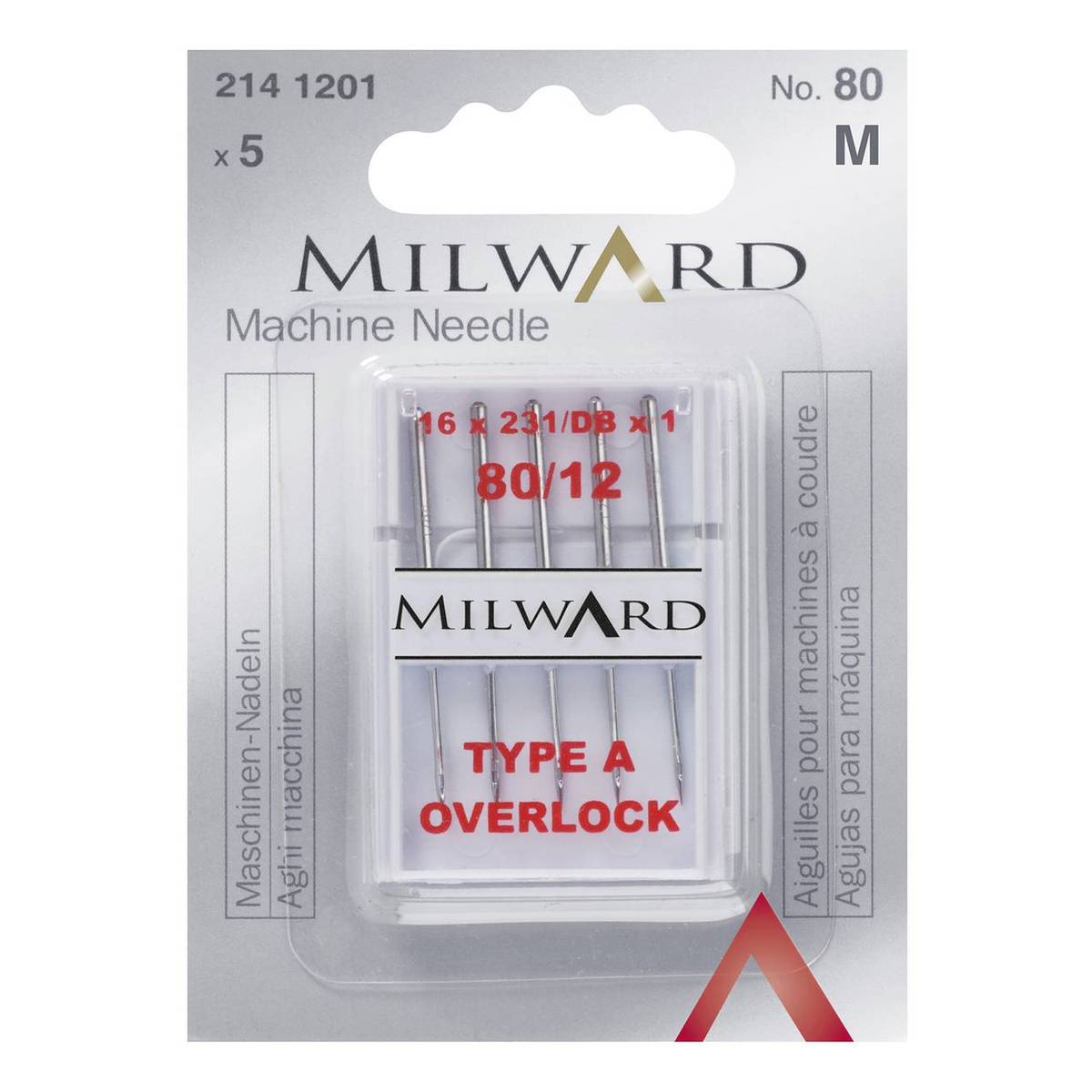 Milward Overlocker Needles No. 80 5 Pack