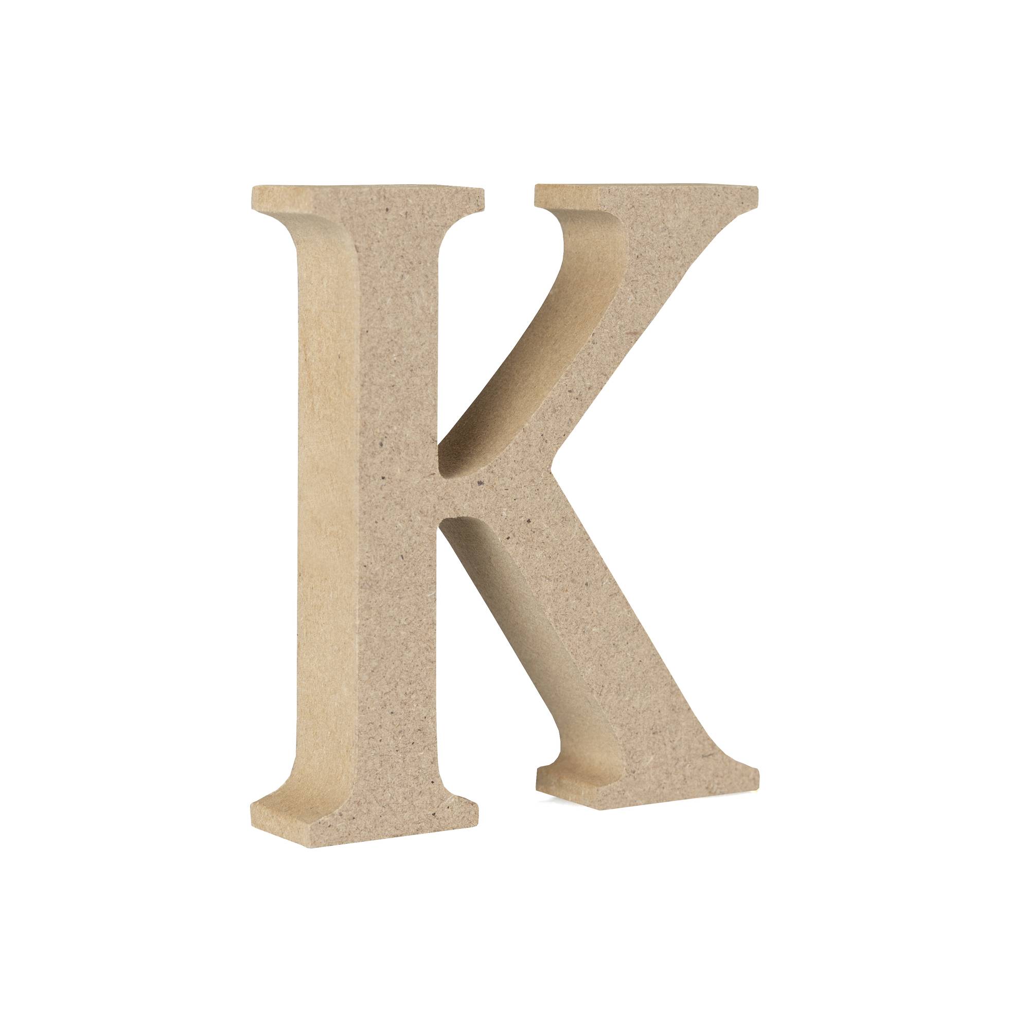 MDF Wooden Letter K 8cm | Hobbycraft