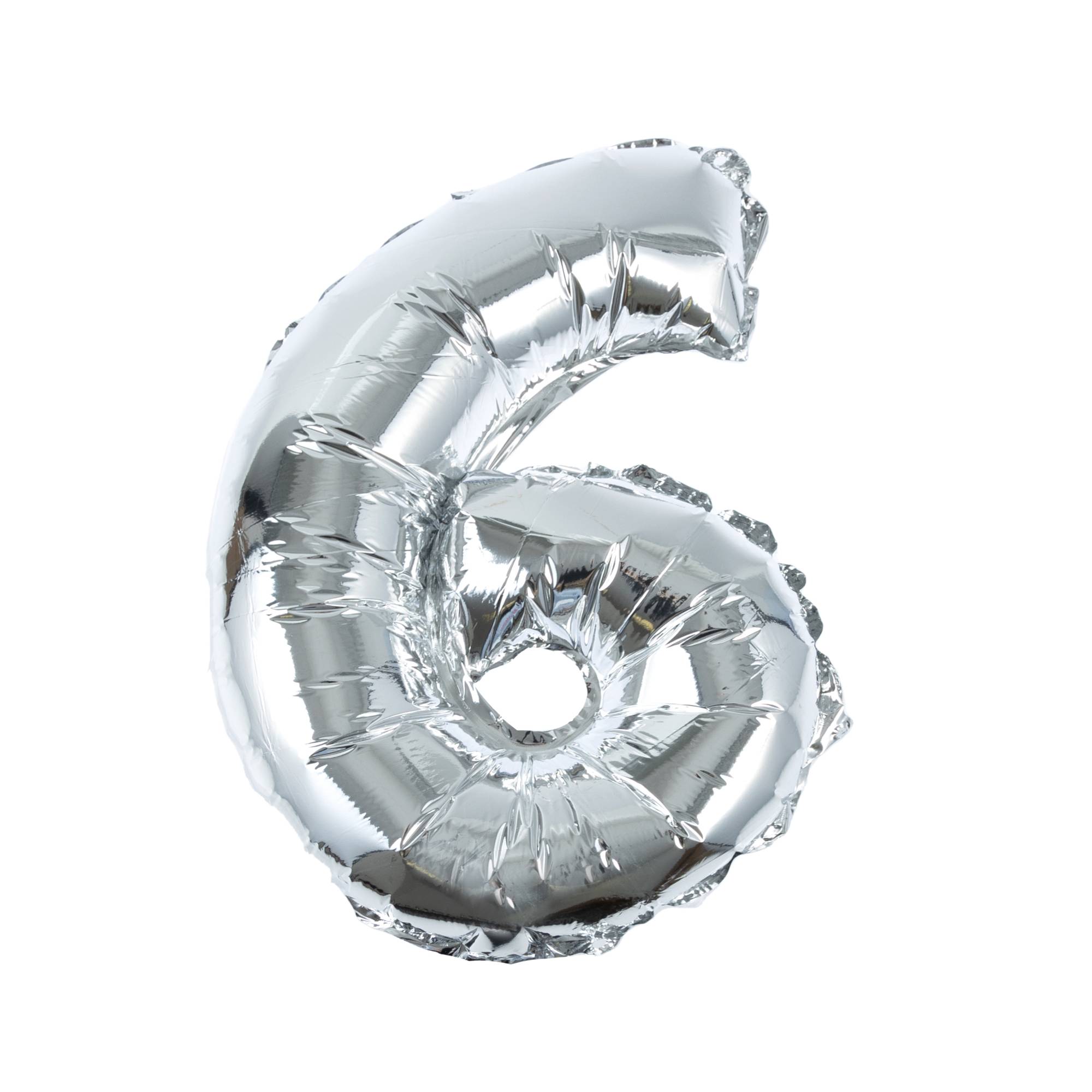 Silver Foil Number 6 Balloon | Hobbycraft