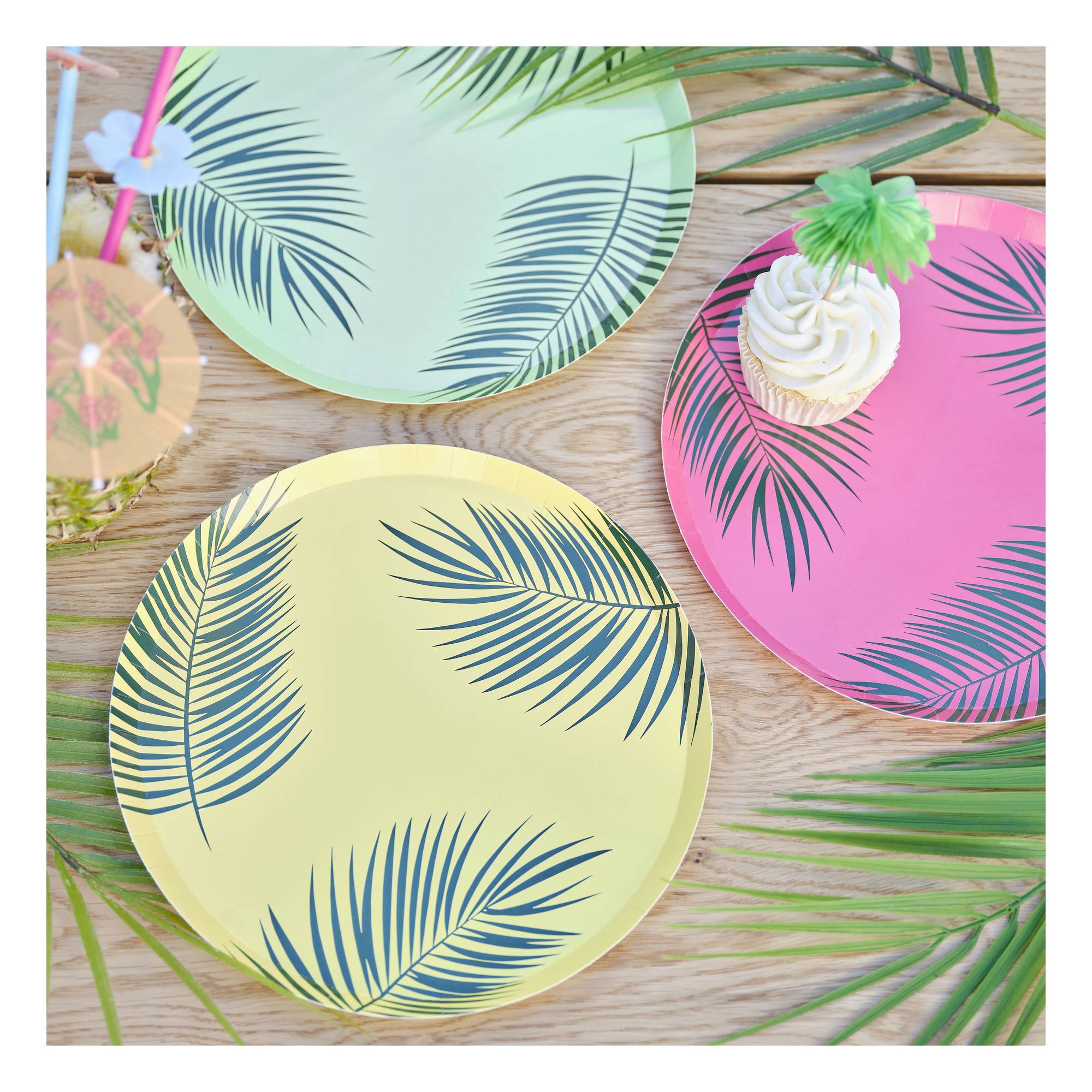 Ginger Ray Pastel and Iridescent Paper Rainbow Plates