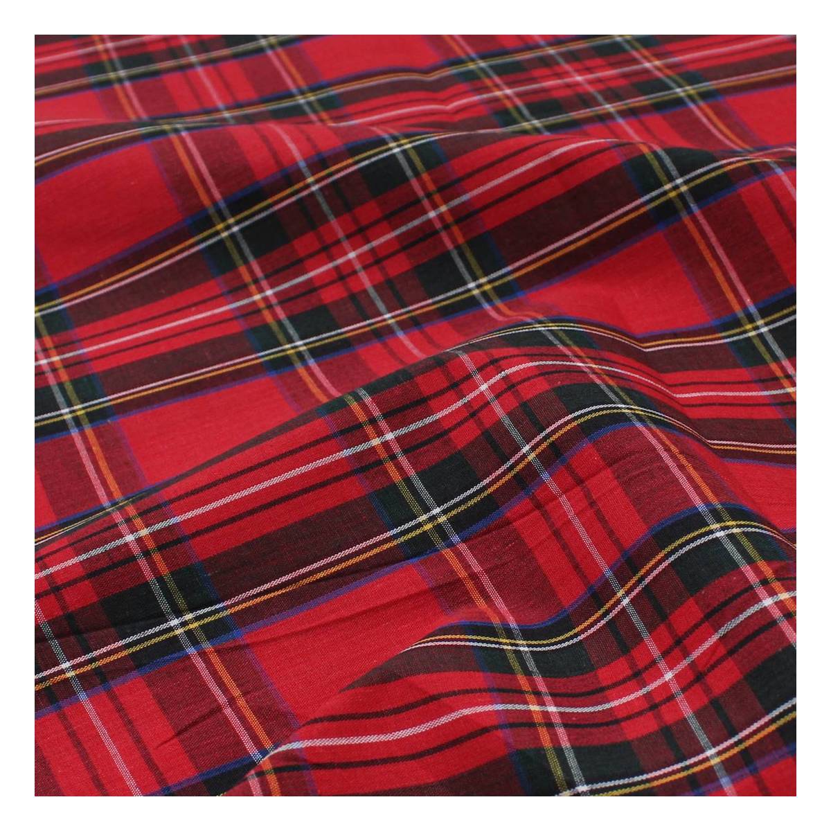 Red and Green Polycotton Tartan Fabric Pack 112cm x 2m | Hobbycraft