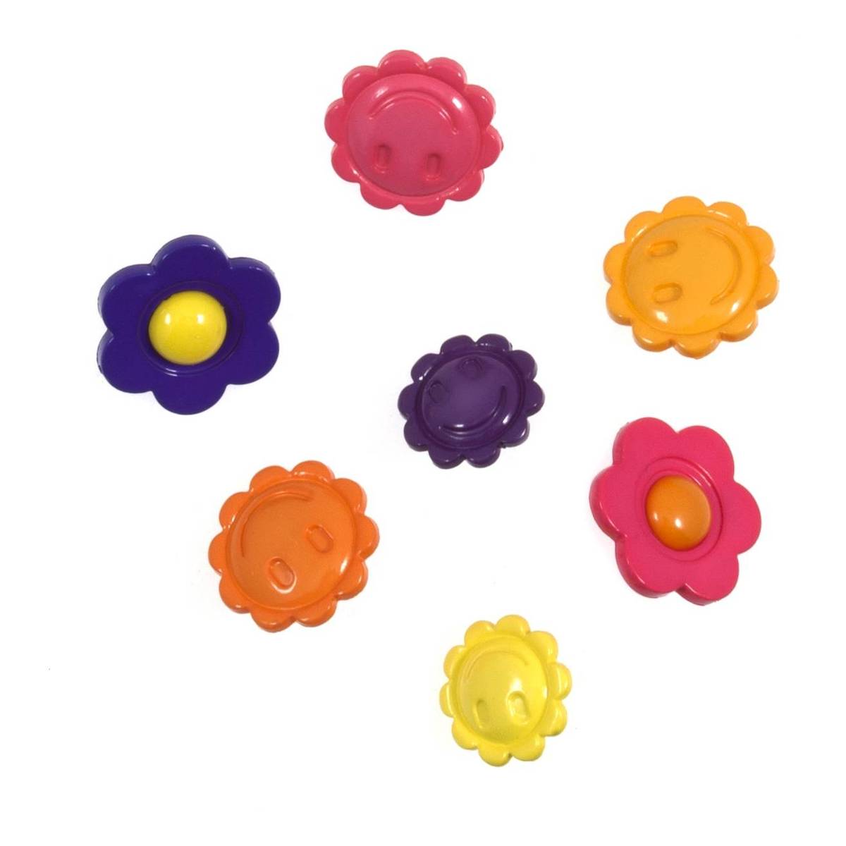 Trimits Smiley Flower Craft Buttons 7 Pieces | Hobbycraft