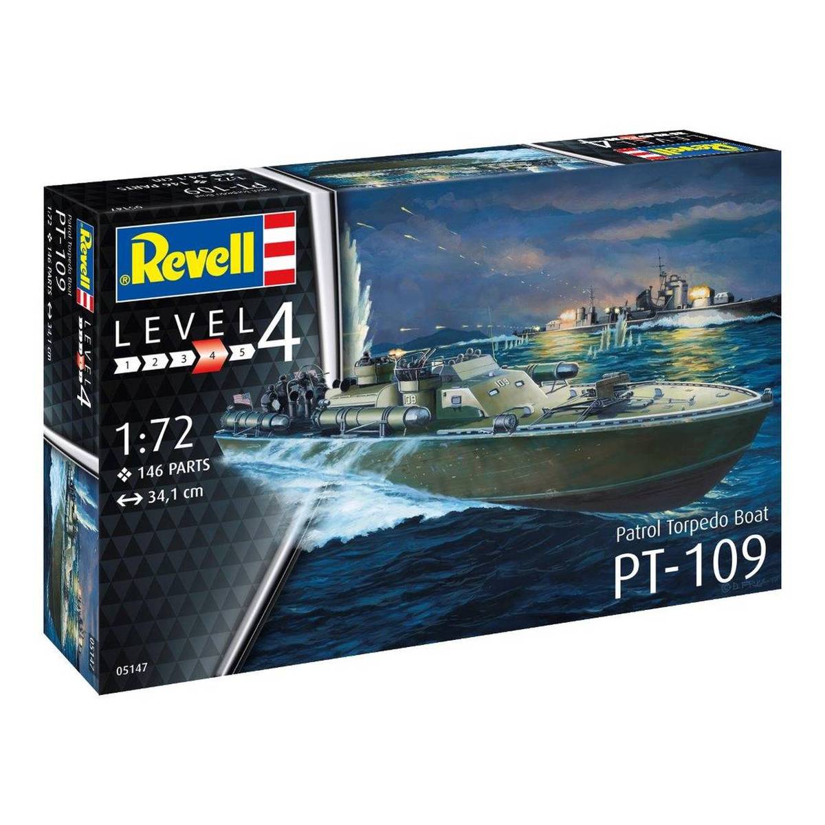 Revell Patrol Torpedo Boat Pt-109 Model Kit 1:72 