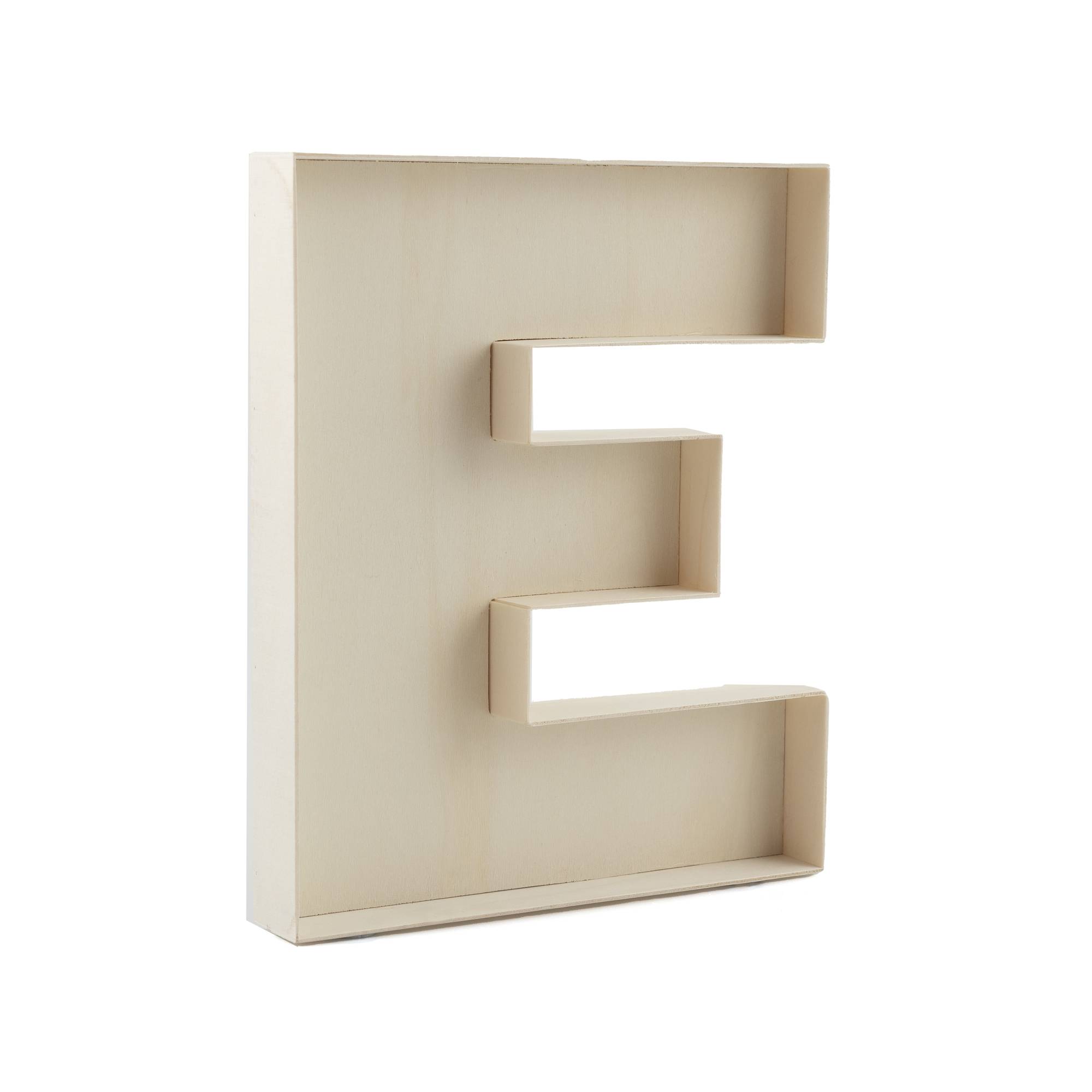 Wooden Fillable Letter E 22cm