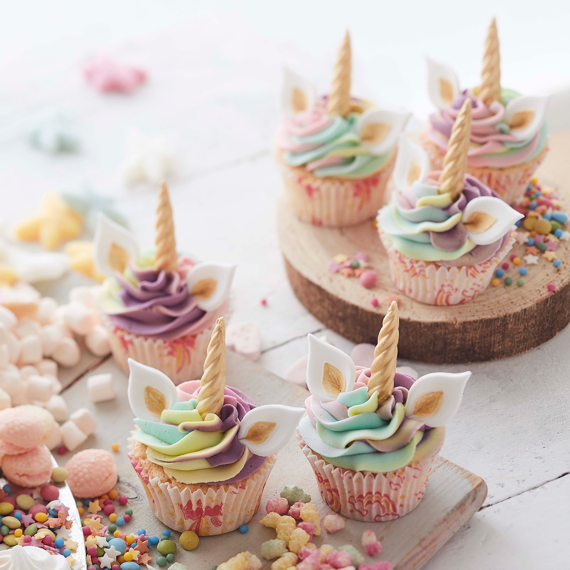 Unicorn Cupcakes - The perfect school holiday baking project - My Kids Lick  The Bowl