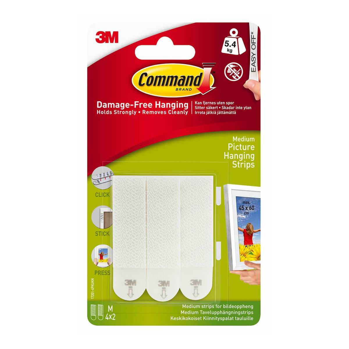 Command 3-Piece Small Damage Free Hanging Wire Self Adhesive Hook Clear, COMMAND, All Brands