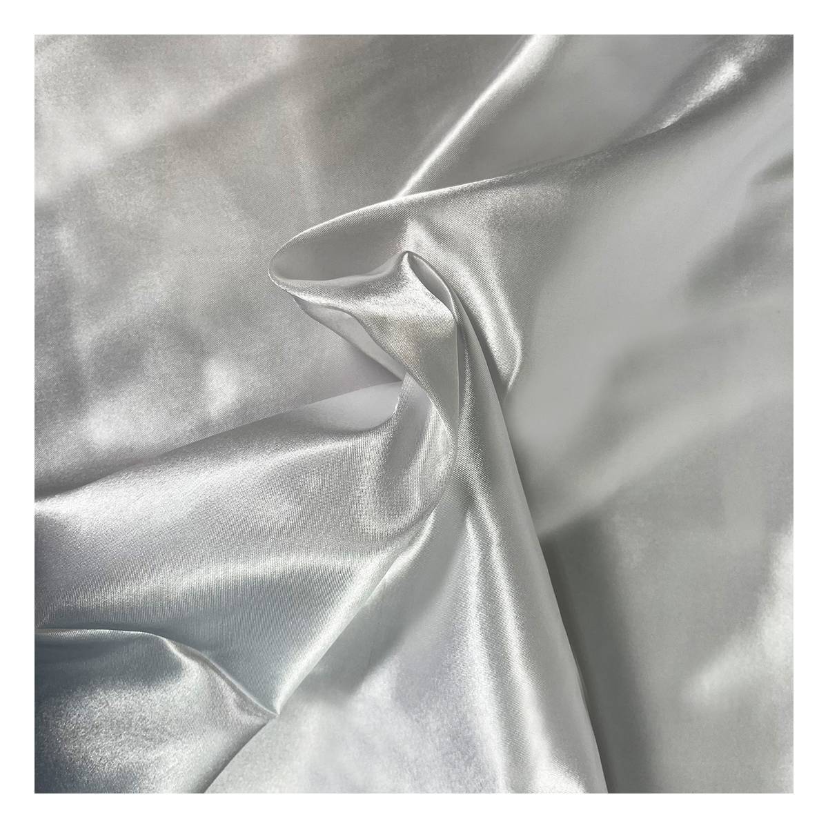 Silver Satin Fabric - by The Yard