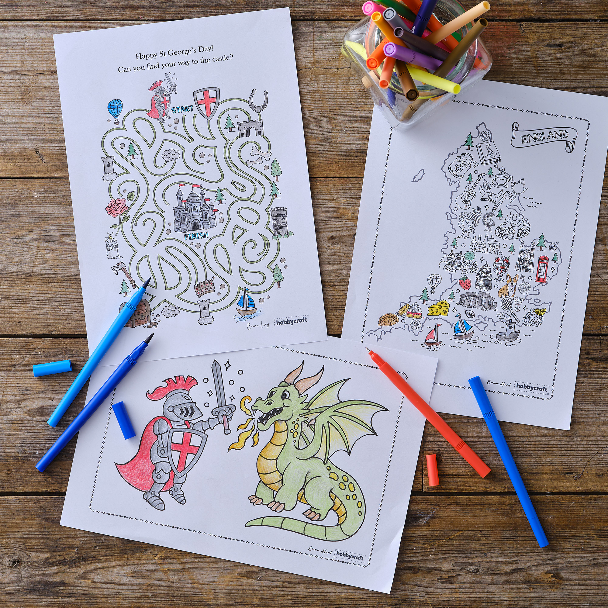 FREE St George s Day Colouring Downloads Hobbycraft