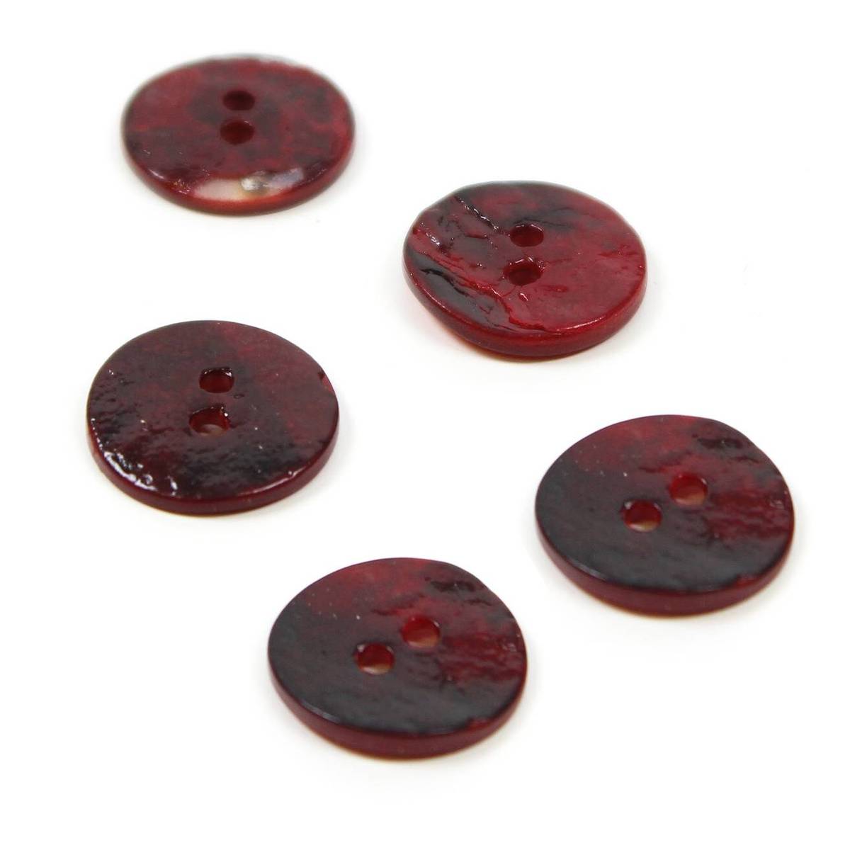 Hemline Red Shell Mother of Pearl Button 5 Pack | Hobbycraft