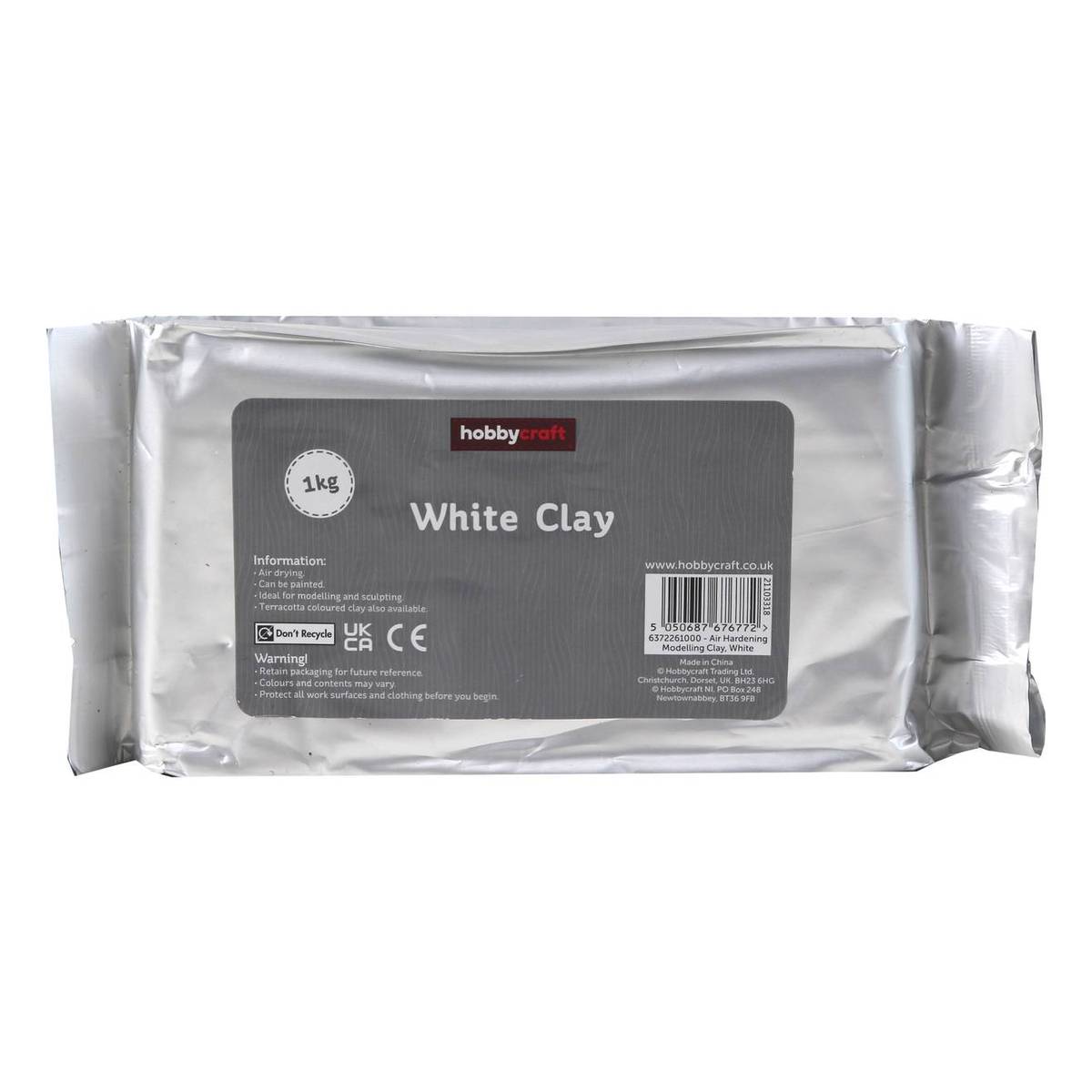 Modelling Air Dry Modelling Clay White 1000g/1KG - Craft & Hobbies from  Crafty Arts UK