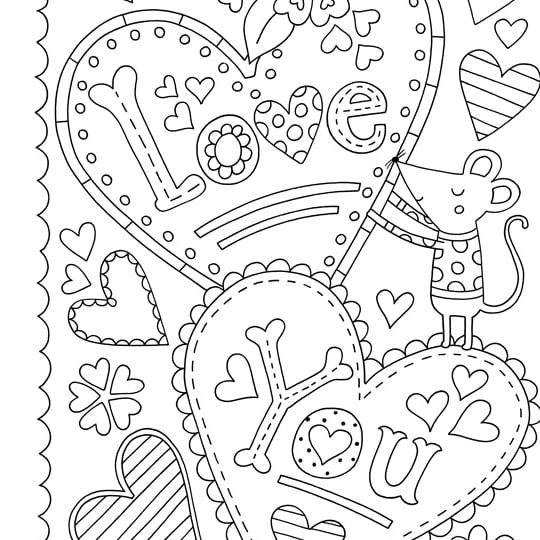 Free Valentine's Card Colouring Download | Hobbycraft