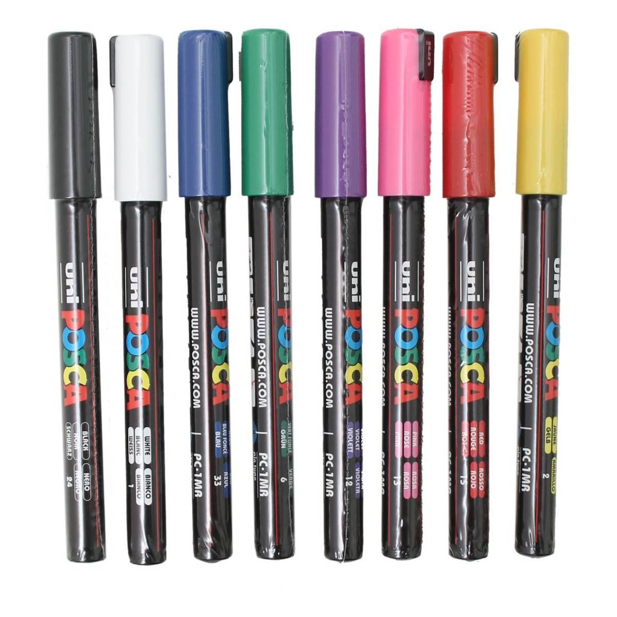 Uni Posca Paint Marker Pen Set, Fine Point, 15 UK