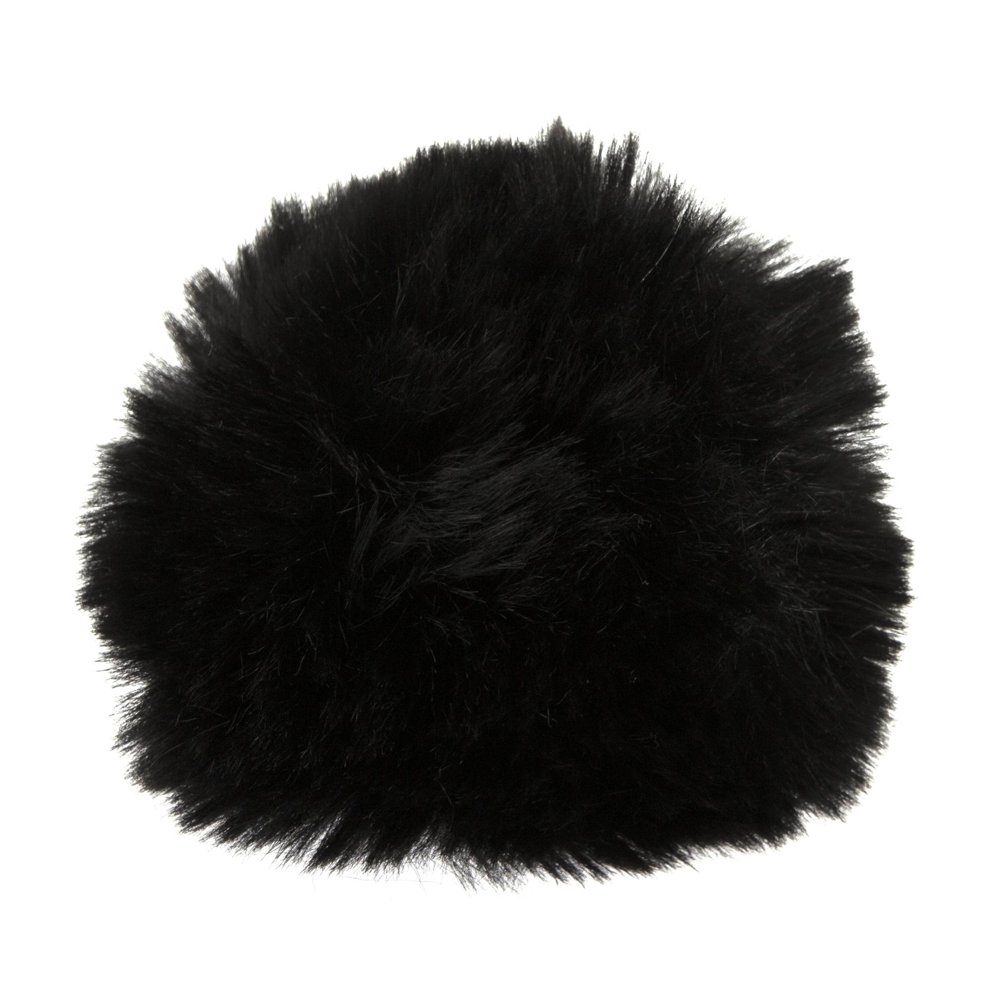 black fur pom