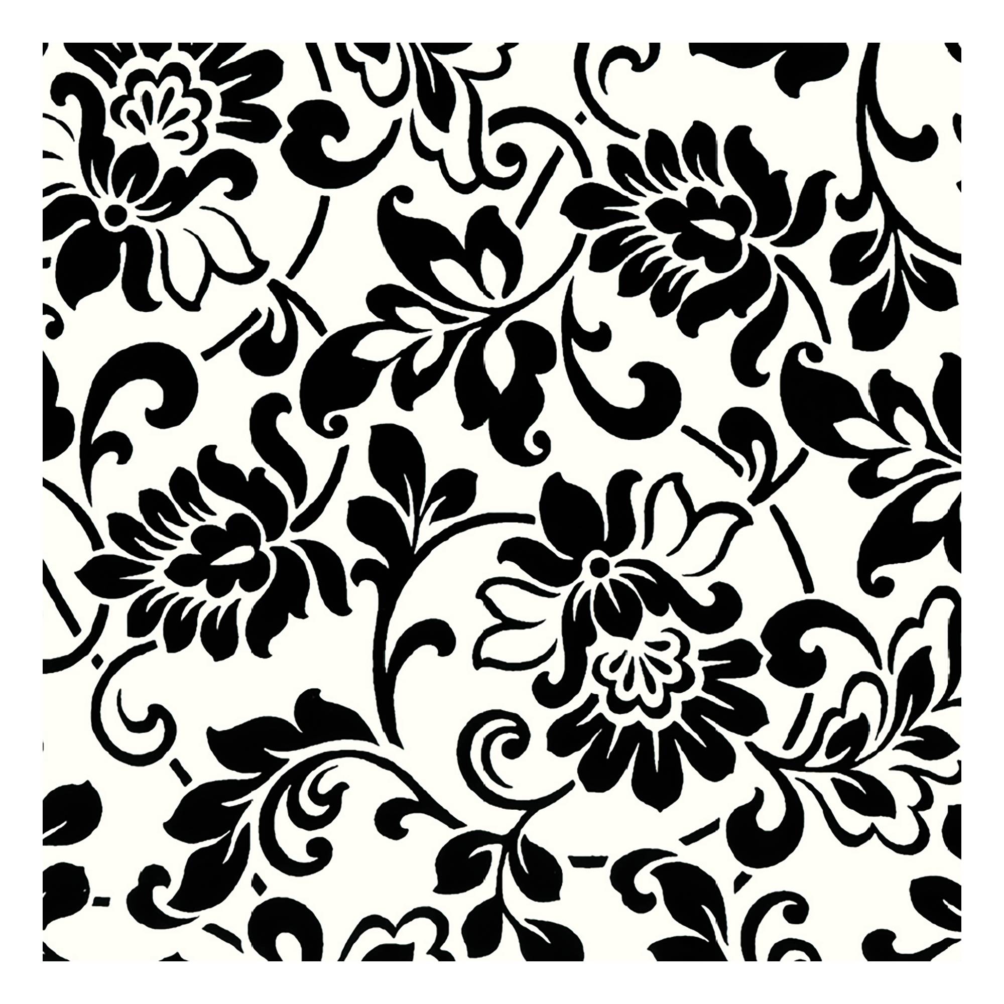 Fablon Black and White Damask Classic Sticky Back Plastic 45cm x 2m ...