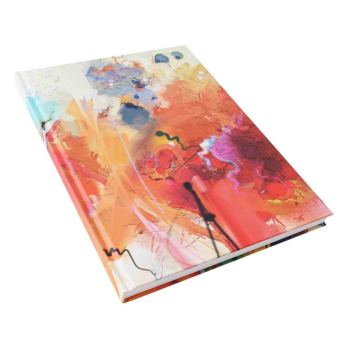 Large Orange Abstract Sketchbook 80 Sheets | Hobbycraft