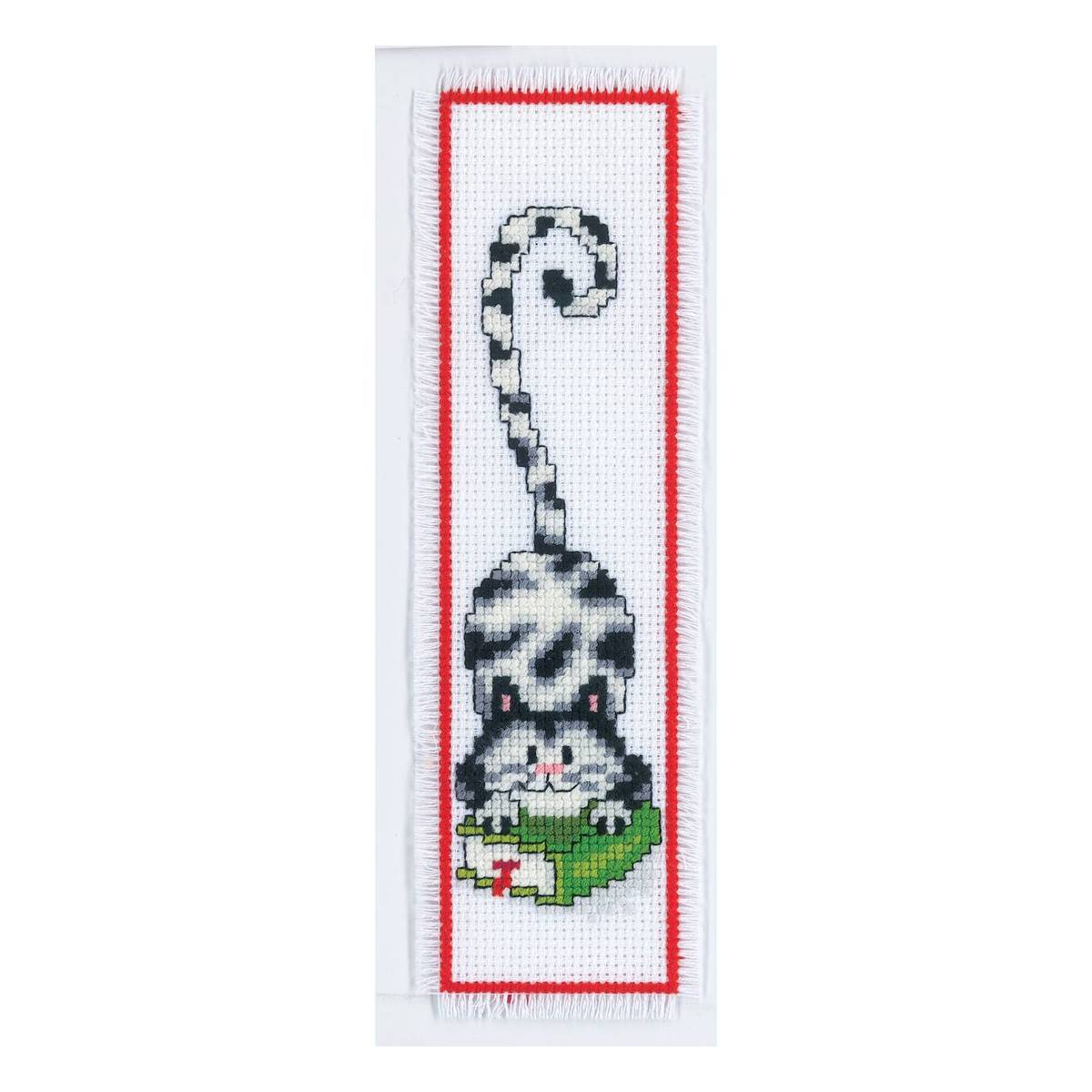 Vervaco Black and White Cat Cross Stitch Bookmark Kit | Hobbycraft