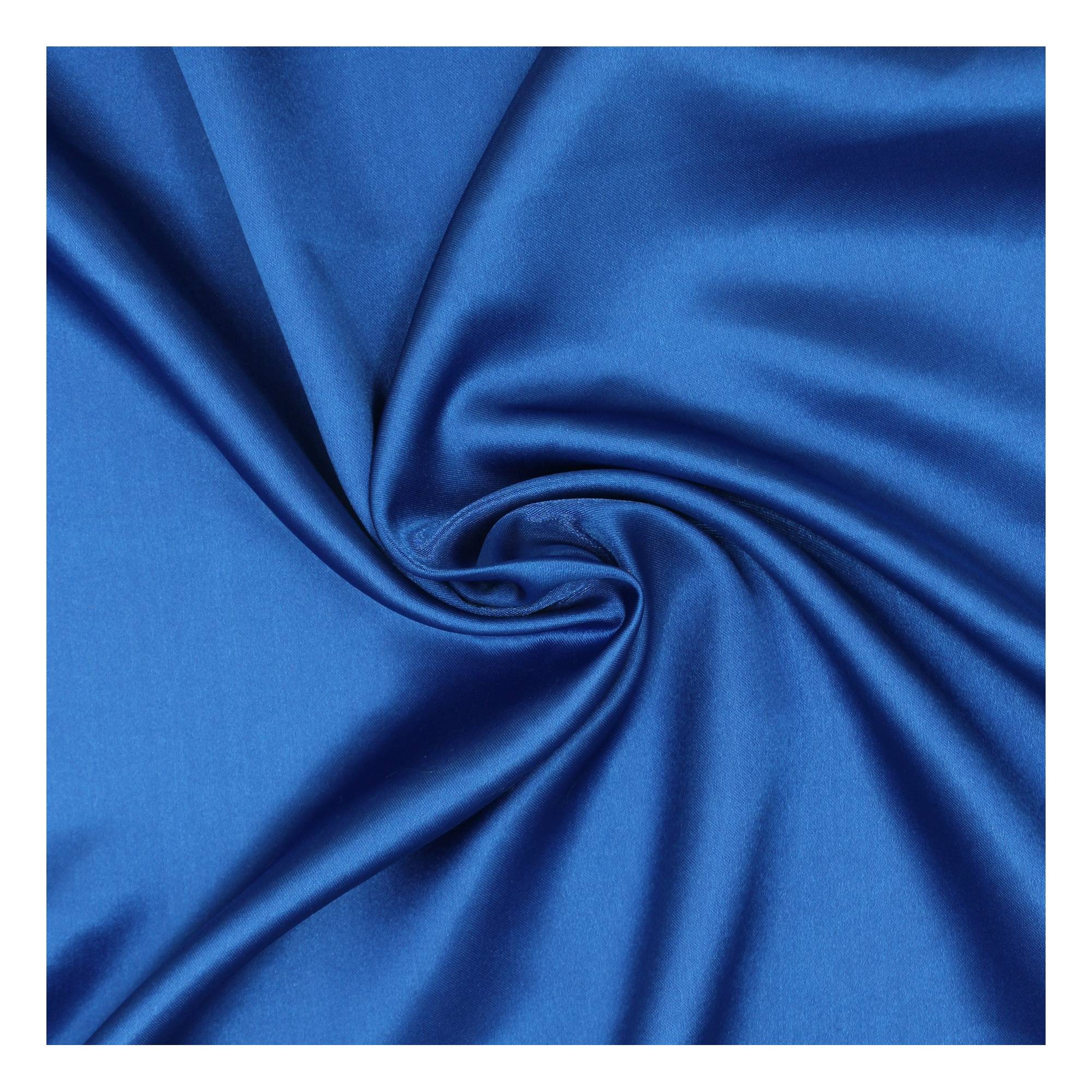 Blue Silky Satin Fabric by the Metre | Hobbycraft