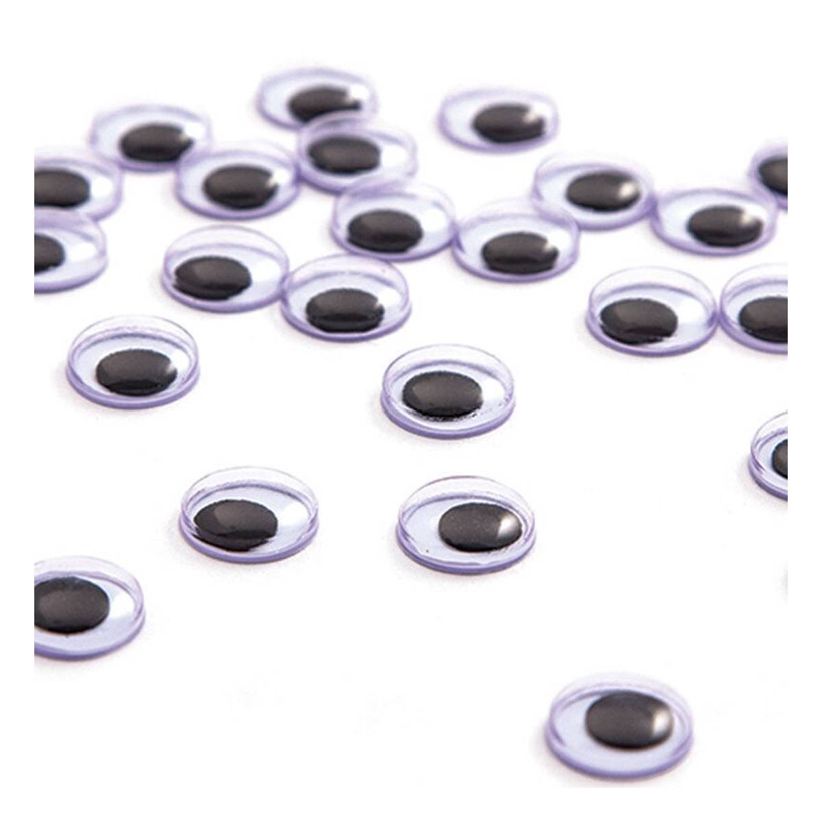 Self-Adhesive Googly Eyes 4mm-25mm DIY Toy Making Small Eye Stickers Black  White Movable Eyes