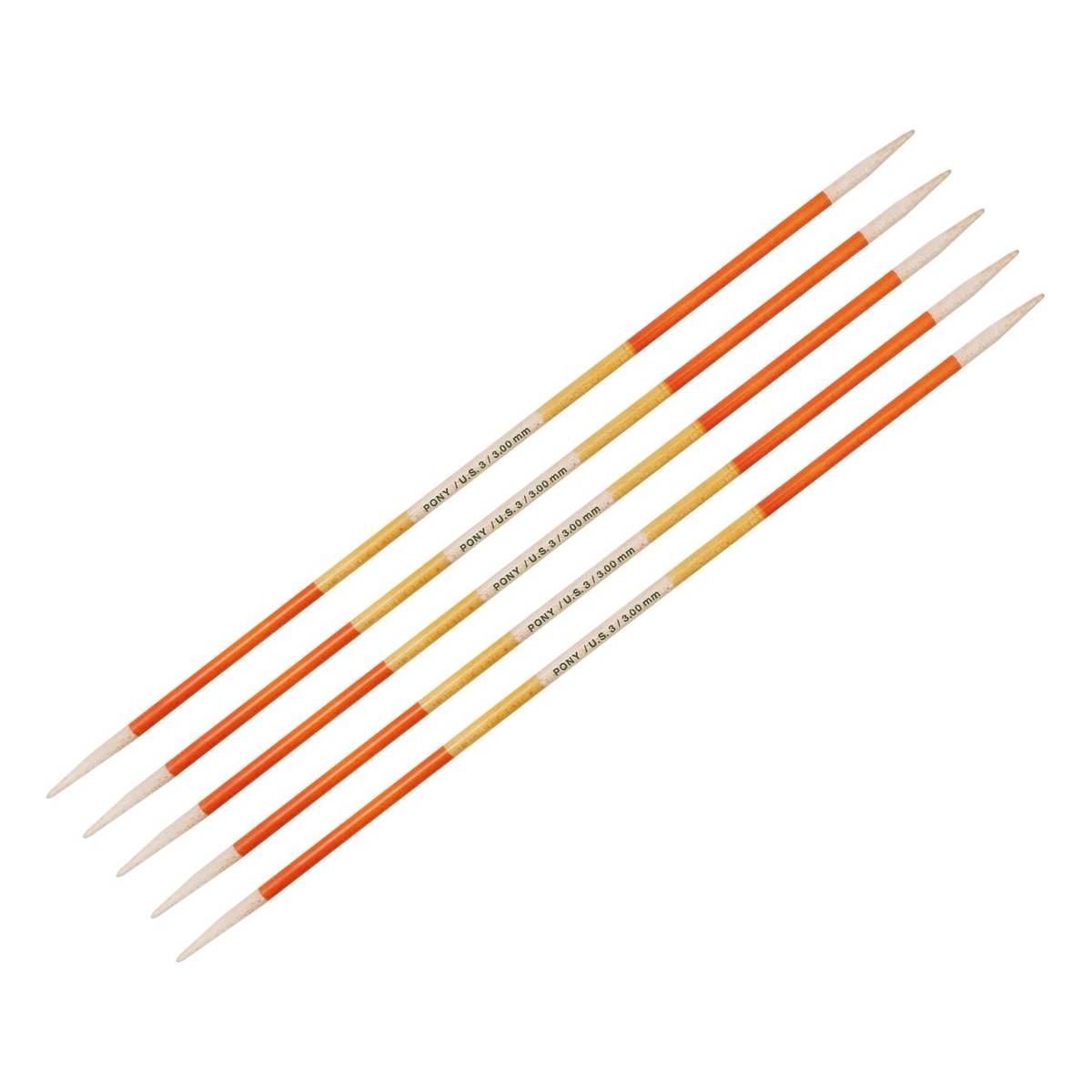 Pony Flair Double Ended Knitting Needles 20cm 3mm 5 Pack image number 1