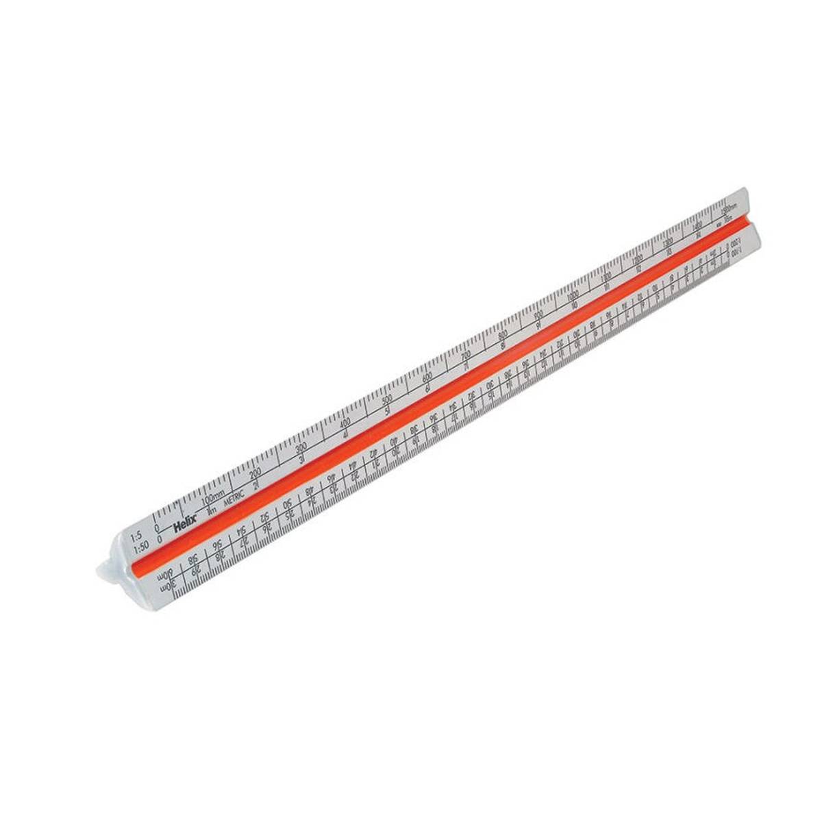 Helix Aluminium Triangular Scale Ruler 30cm