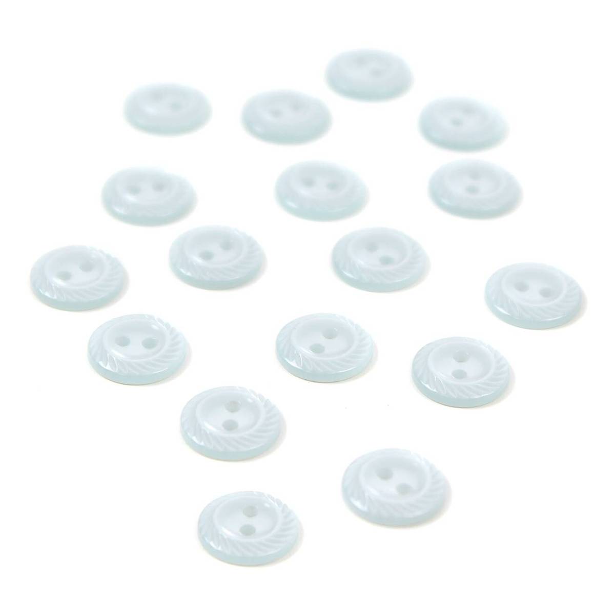 Hemline Baby Blue Basic Cut Edge Button 17 Pack | Hobbycraft