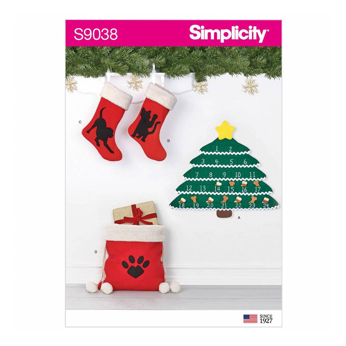 Simplicity Tree Advent Calendar Sewing Pattern S9038 Hobbycraft