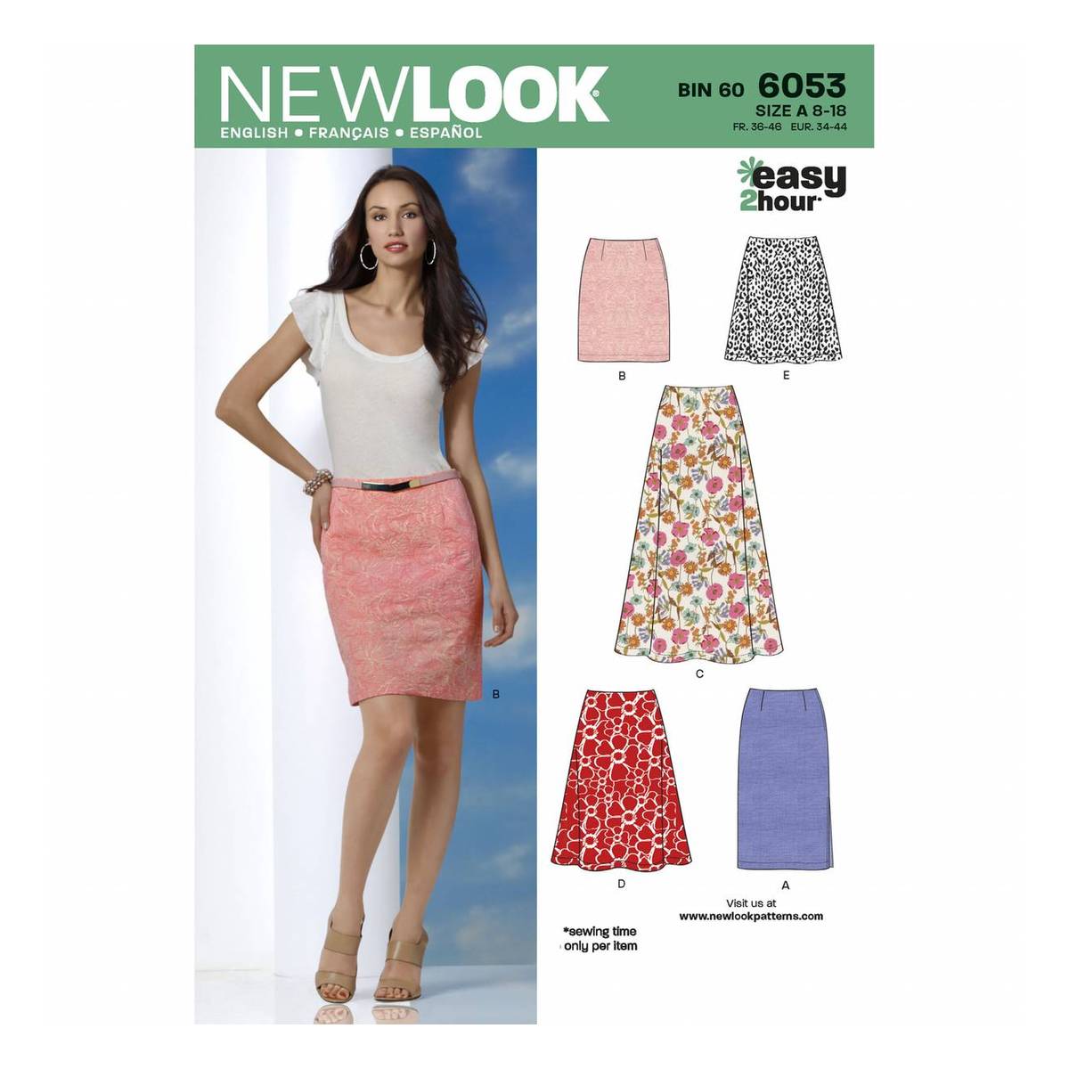 New Look Women's Skirt Sewing Pattern 6035 | Hobbycraft