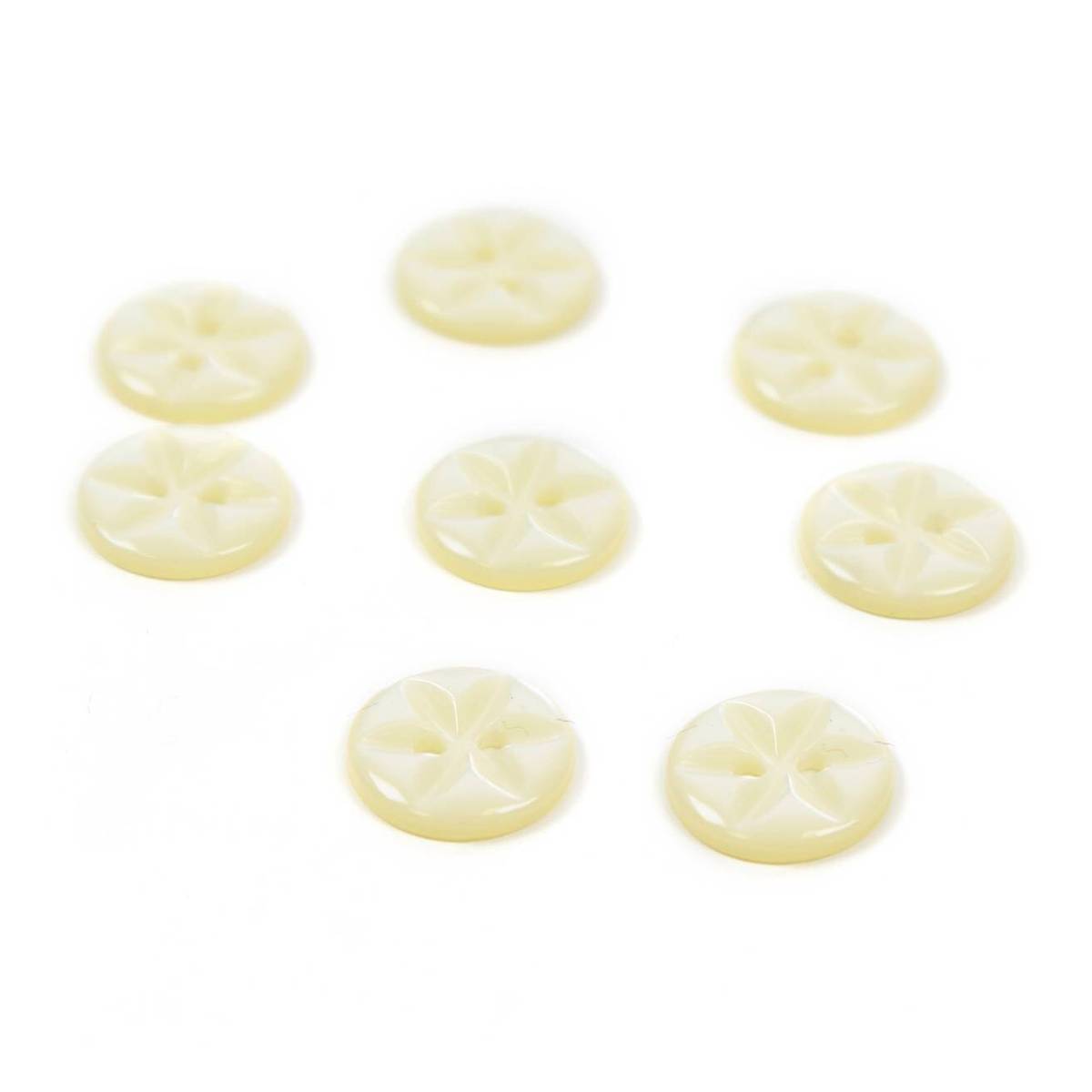 Hemline Cream Basic Star Button 8 Pack | Hobbycraft