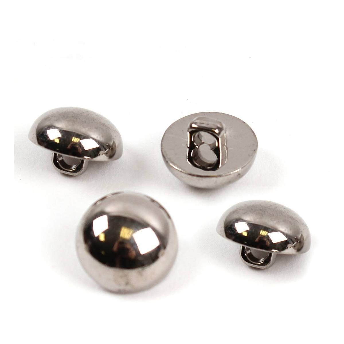 Hemline Silver Metal Dome Button 4 Pack | Hobbycraft
