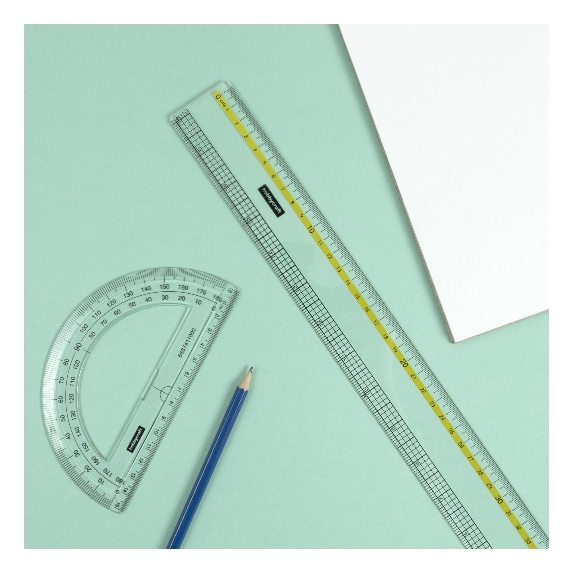 Clear Acrylic Ruler 45cm