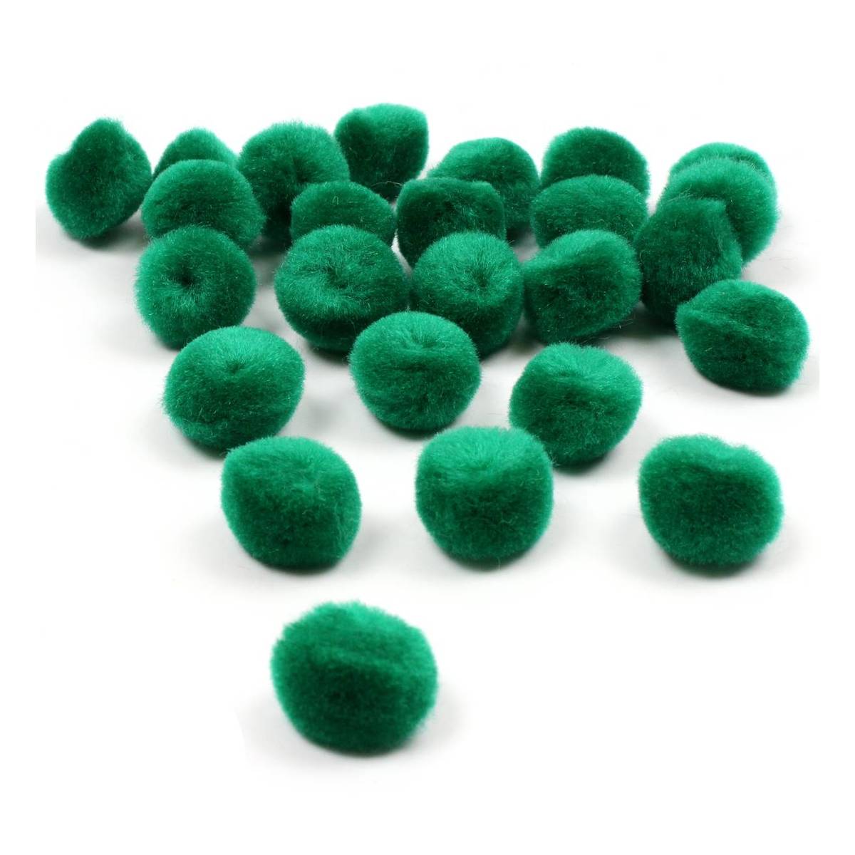 Dark Green Pom Poms 2cm 25 Pack | Hobbycraft