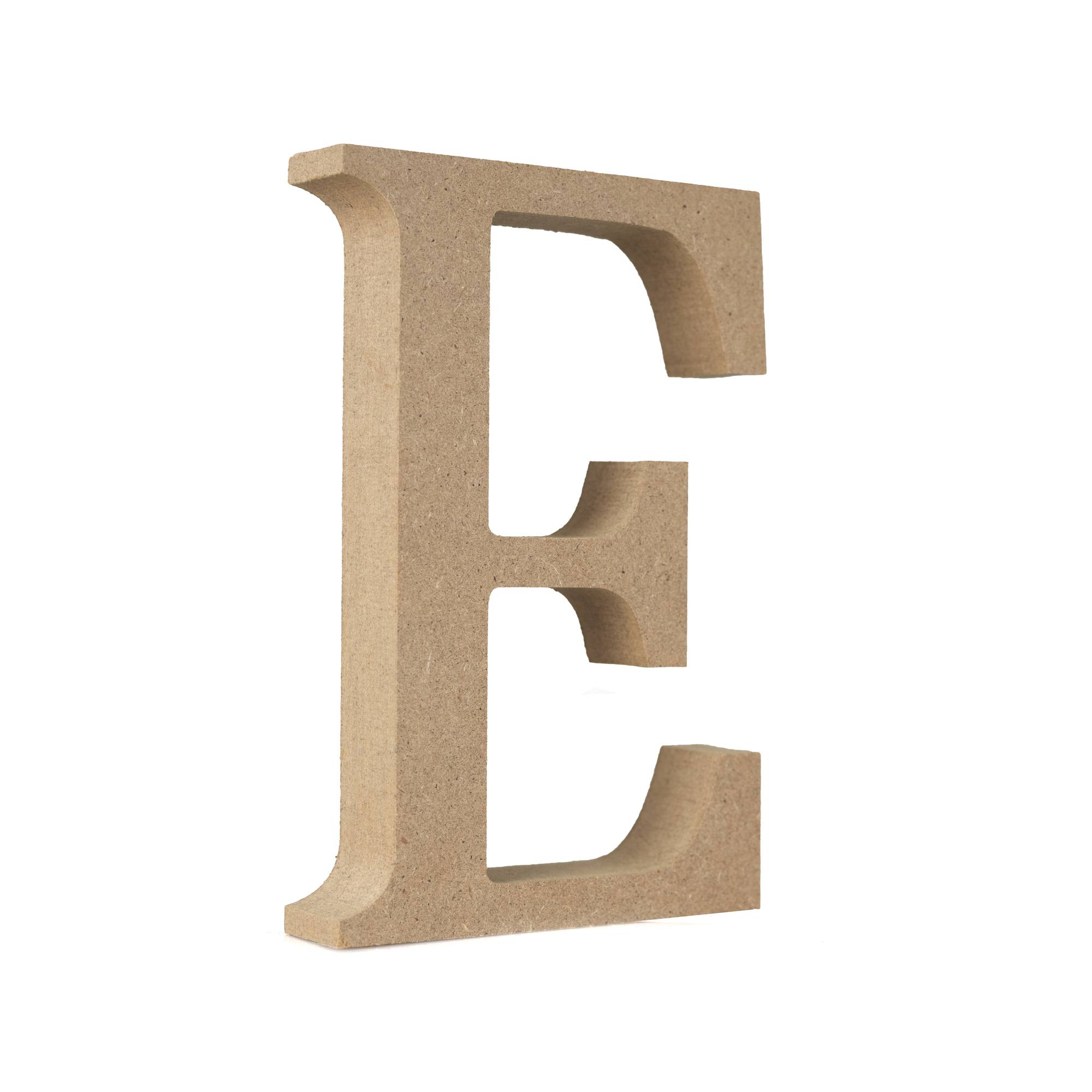 MDF Wooden Letter E 13cm | Hobbycraft